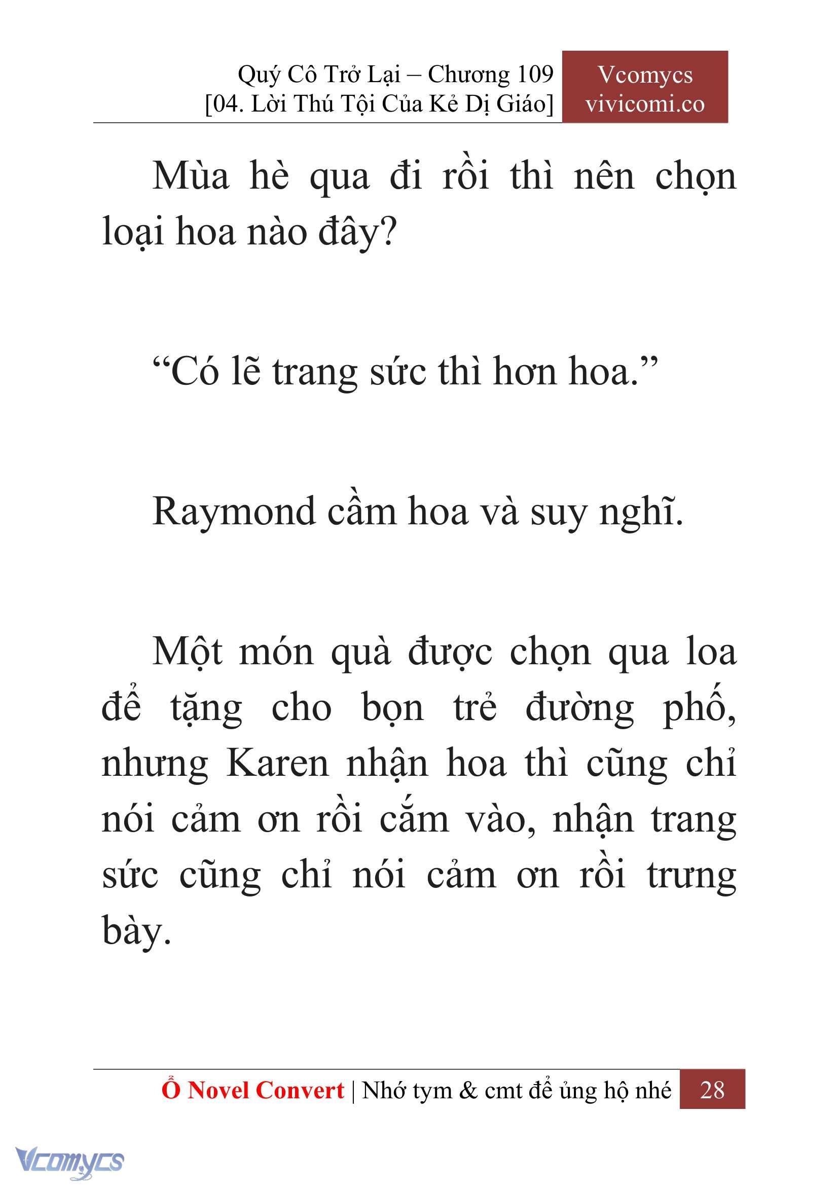 [Novel] Quý Cô Trở Lại Chap 109 - Trang 2