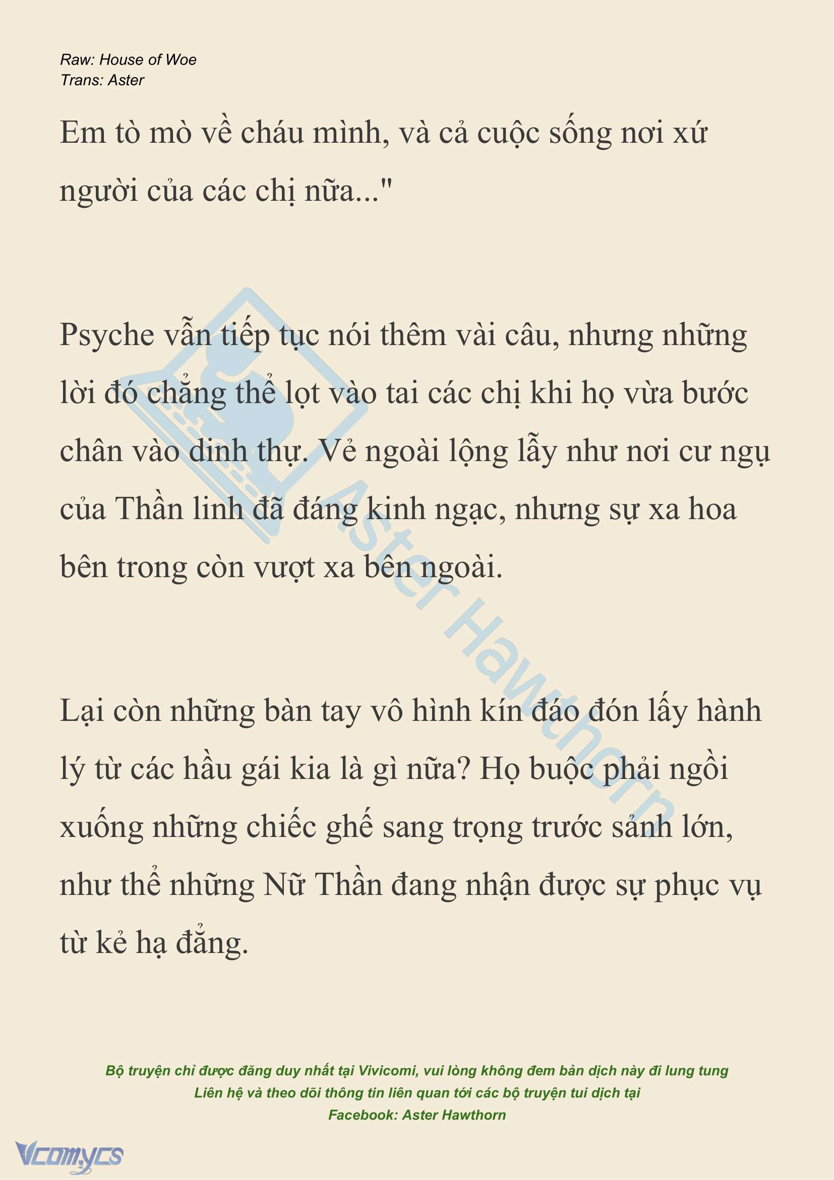 [NOVEL] Dành Cho Các Nữ Thần: Dành cho Psyche Chap 31 - Trang 2