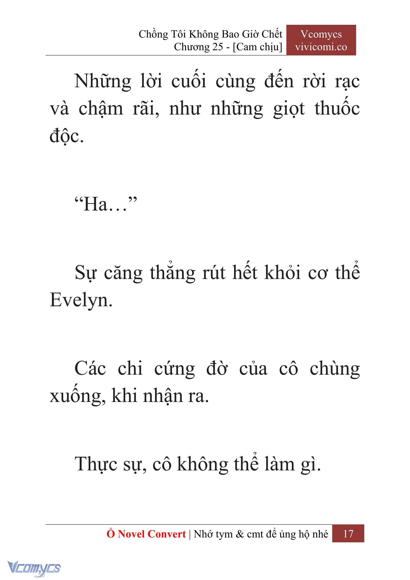 [Novel] Chồng Tôi Không Bao Giờ Chết Chap 25 - Trang 2