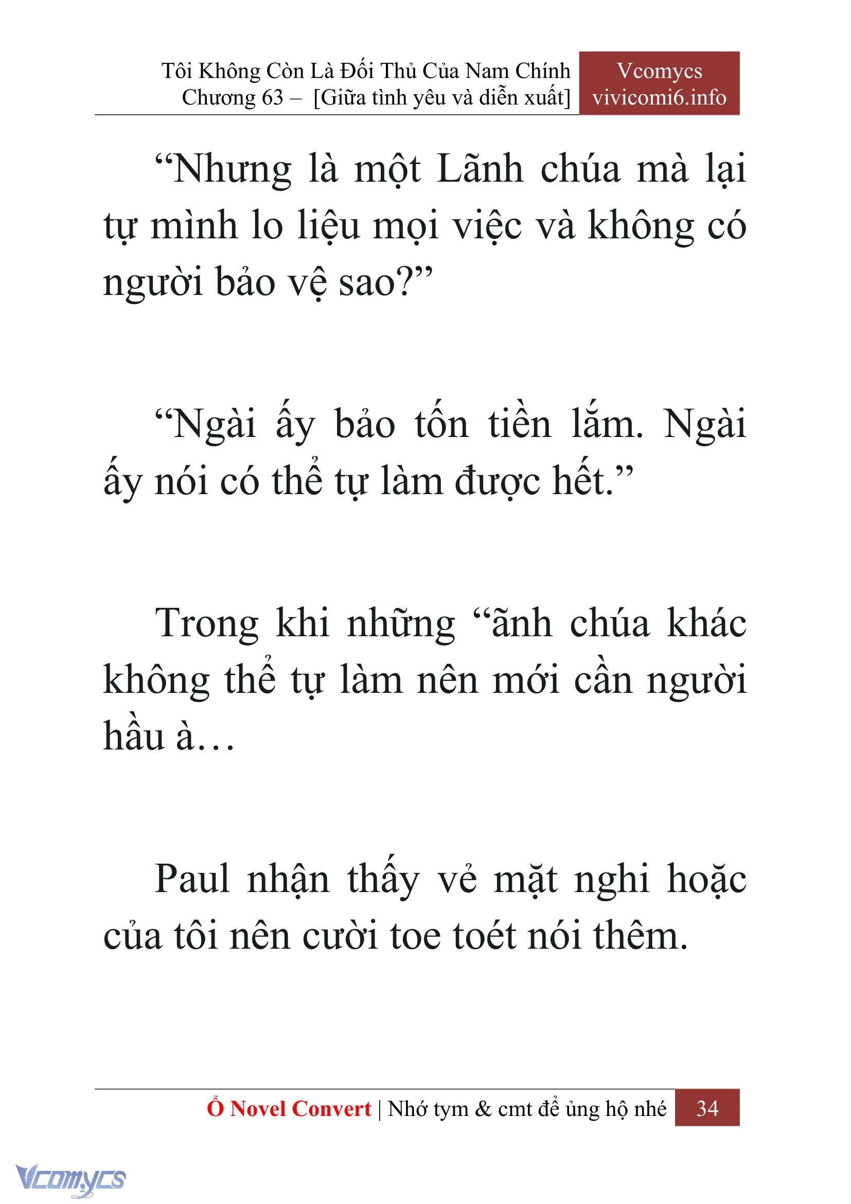 [Novel] Tôi Không Còn Là Đối Thủ Của Nam Chính Chap 63 - Trang 2