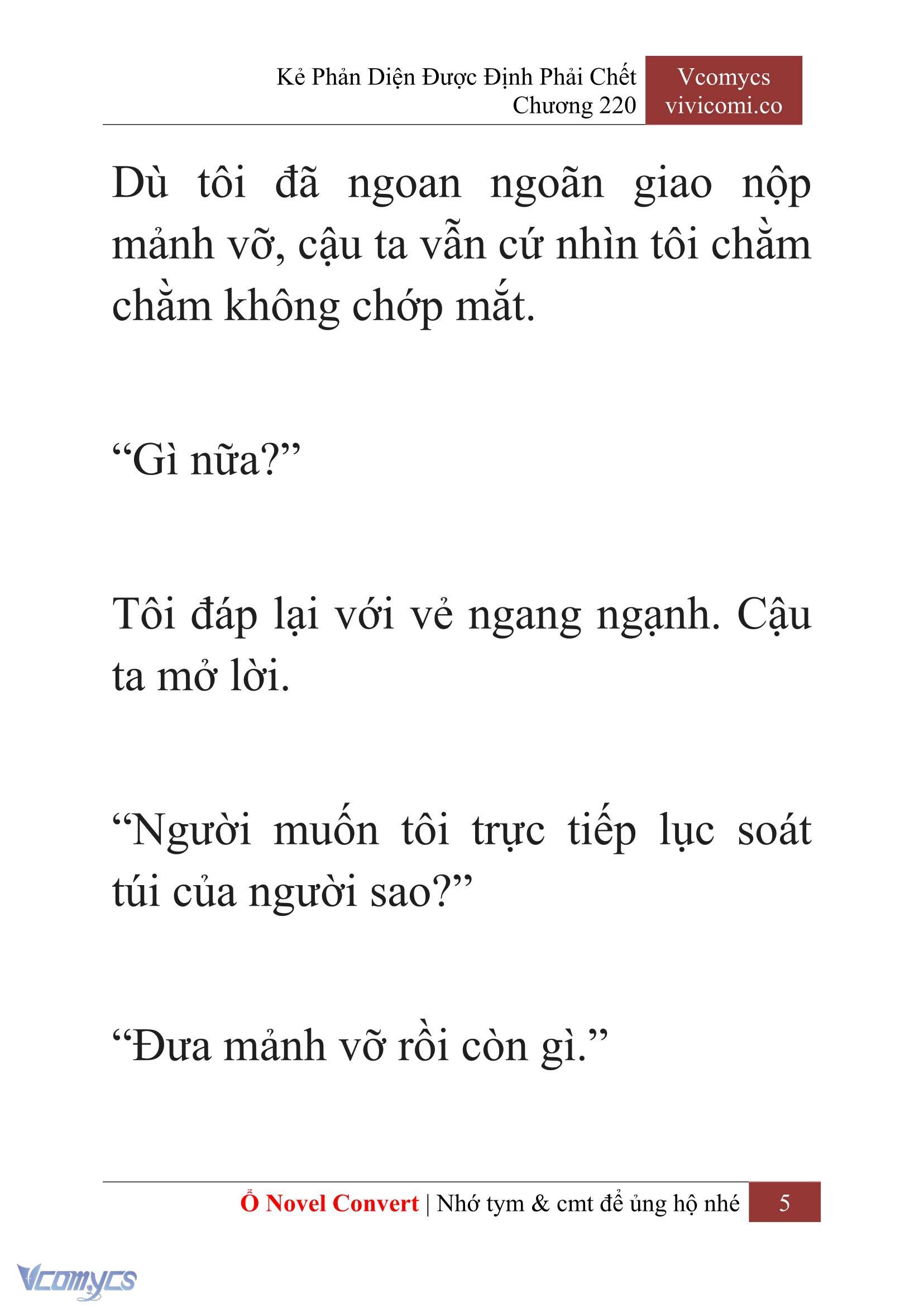 [Novel] Kẻ Phản Diện Được Định Phải Chết Chap 220 - Trang 2