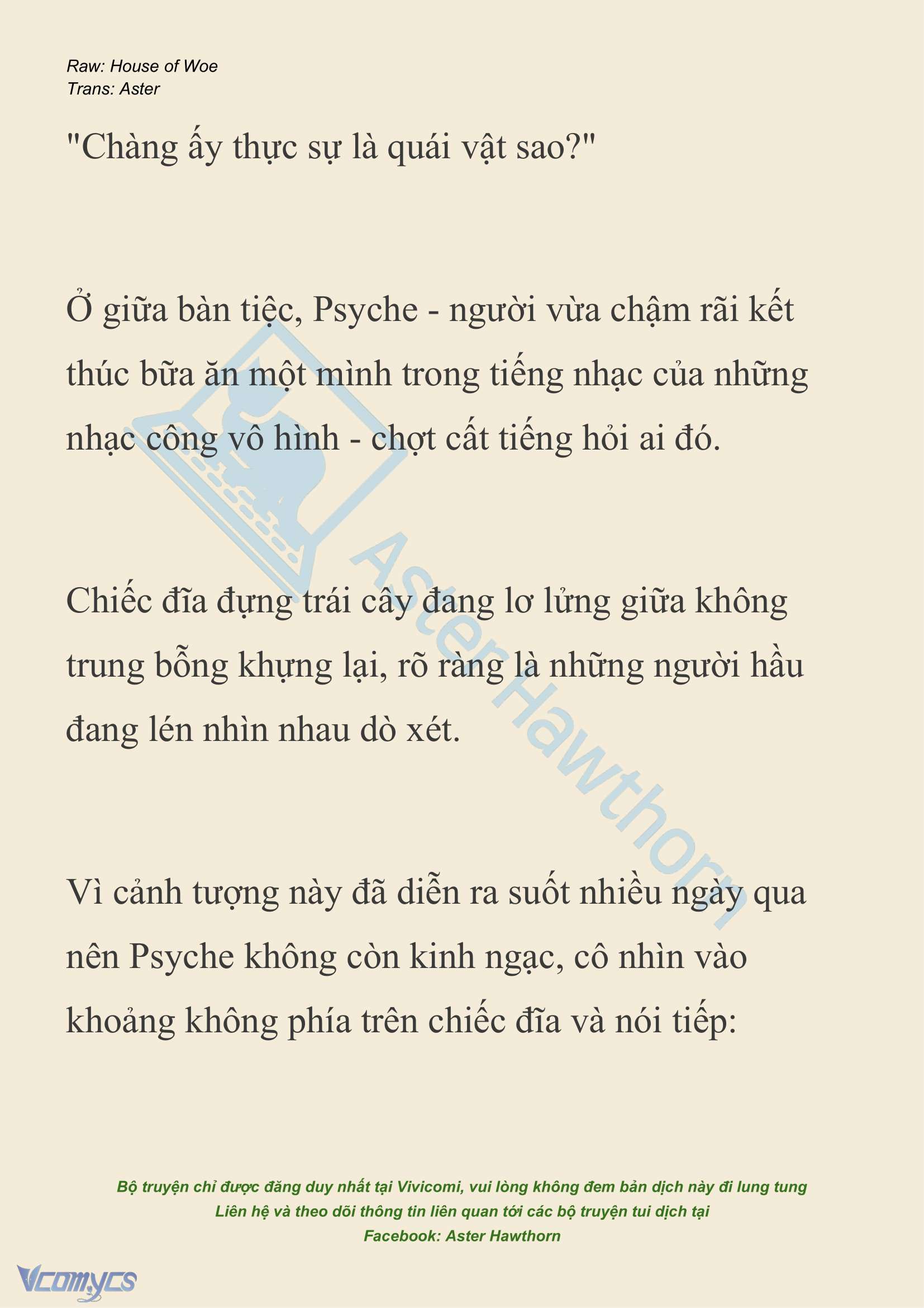 [NOVEL] Dành Cho Các Nữ Thần: Dành cho Psyche Chap 21 - Trang 2