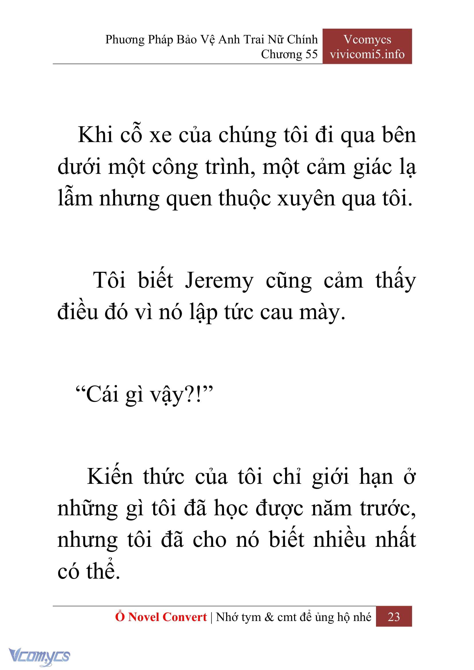 [Novel] Phương Pháp Bảo Vệ Anh Trai Nữ Chính Chap 55 - Trang 2