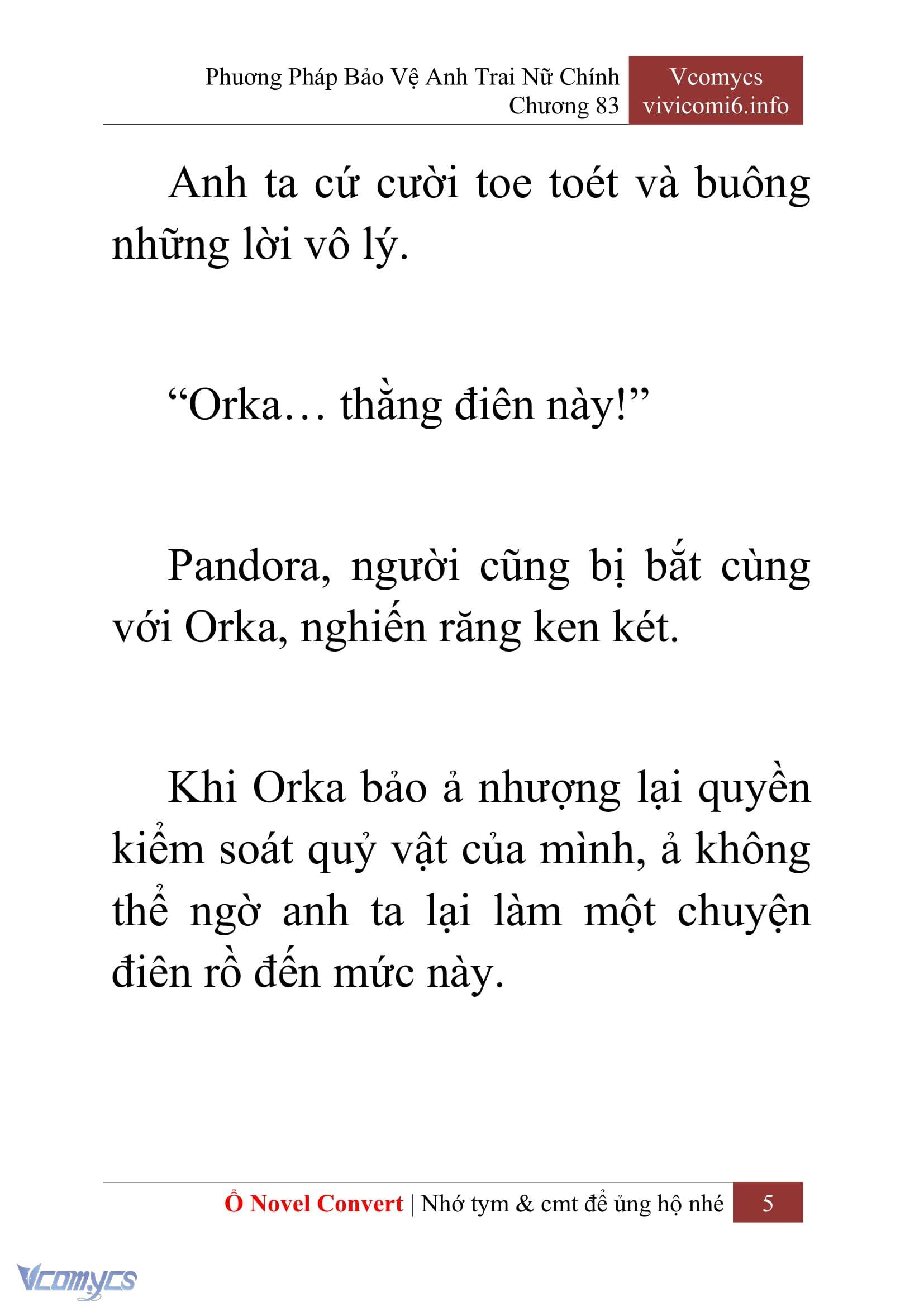 [Novel] Phương Pháp Bảo Vệ Anh Trai Nữ Chính Chap 83 - Trang 2