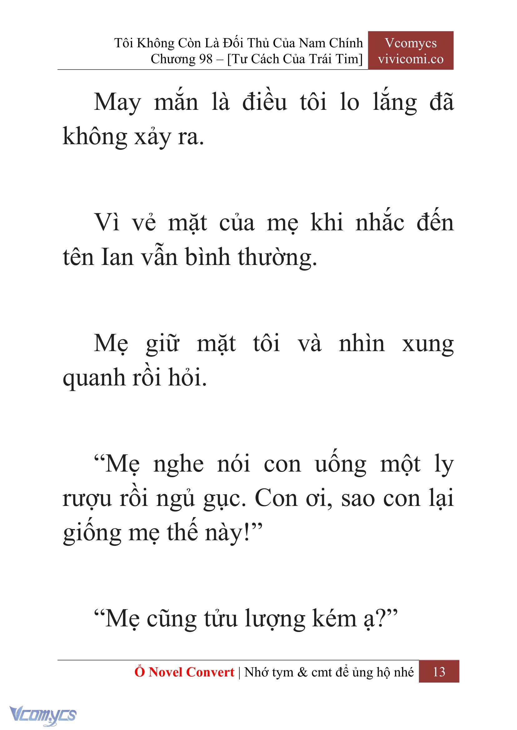[Novel] Tôi Không Còn Là Đối Thủ Của Nam Chính Chap 98 - Trang 2