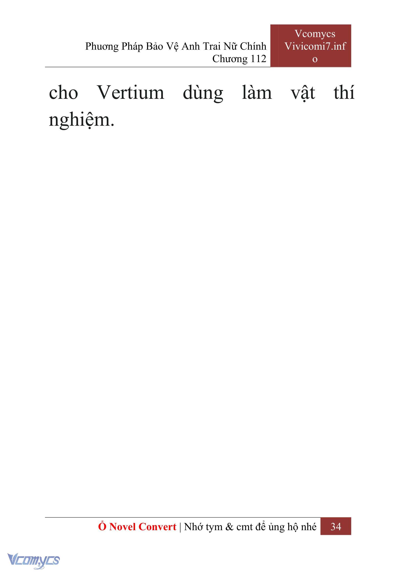 [Novel] Phương Pháp Bảo Vệ Anh Trai Nữ Chính Chap 112 - Trang 2