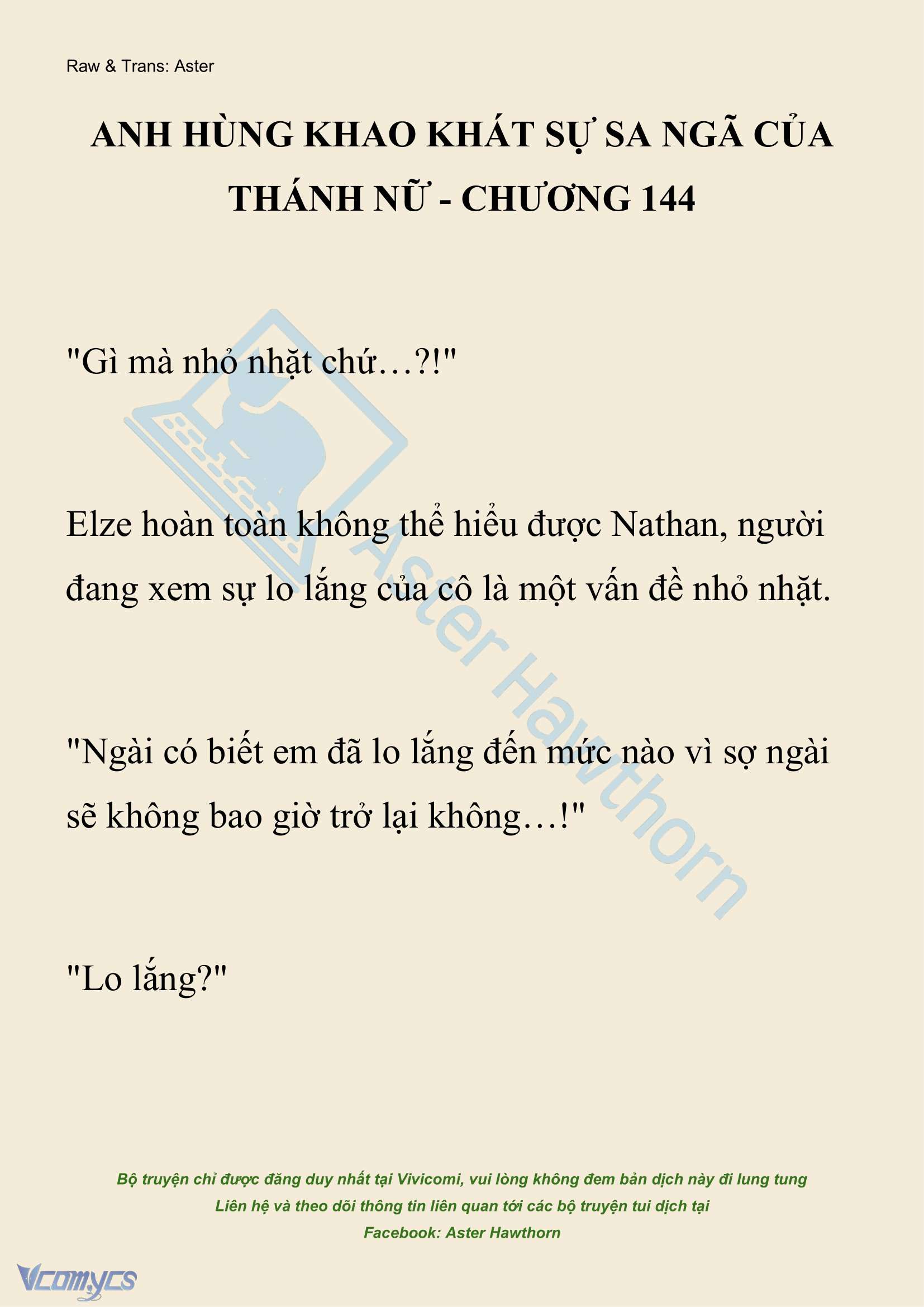 [NOVEL] Anh Hùng Khao Khát Sự Sa Ngã Của Thánh Nữ Chap 144 - Trang 2