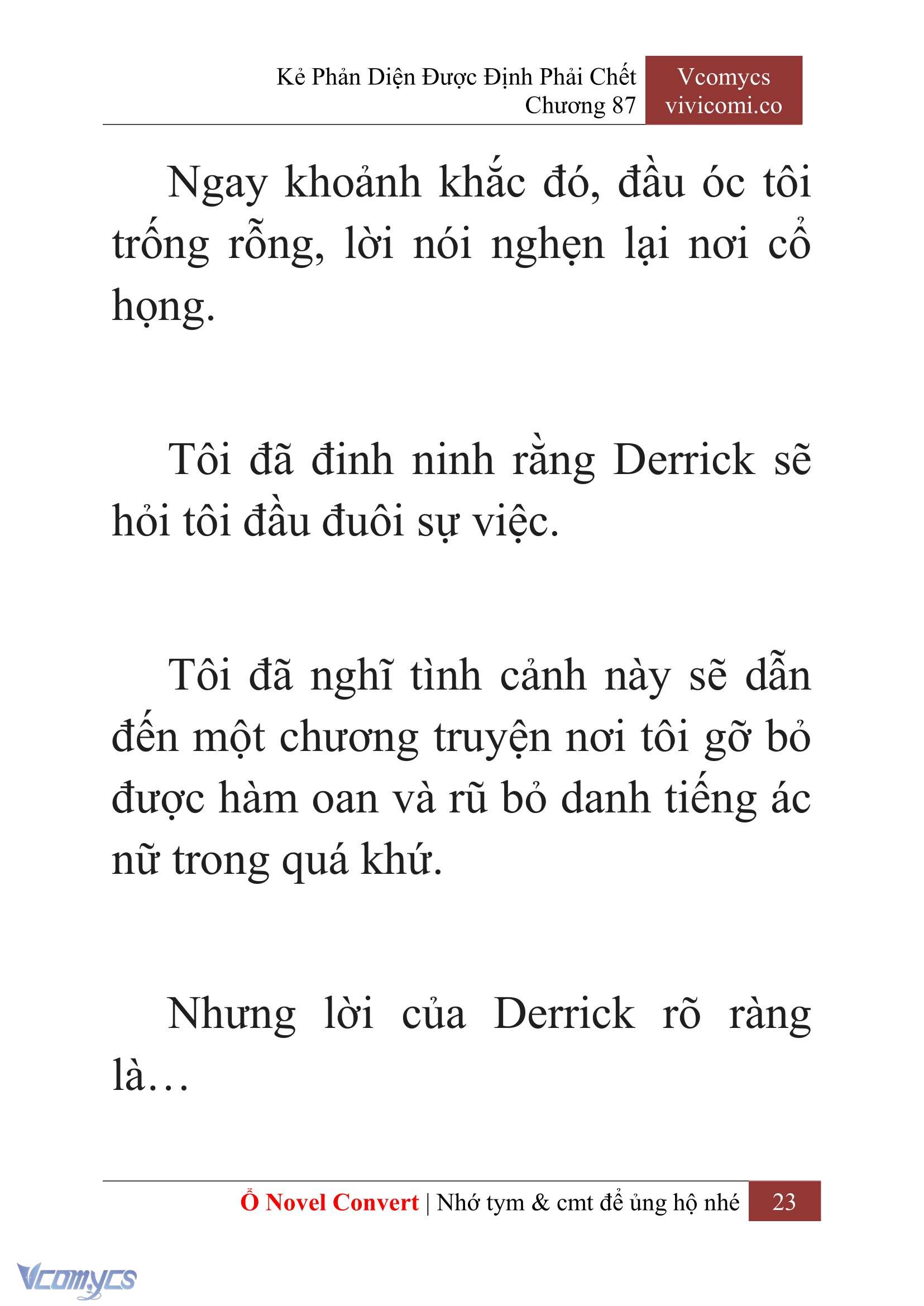 [Novel] Kẻ Phản Diện Được Định Phải Chết Chap 87 - Trang 2