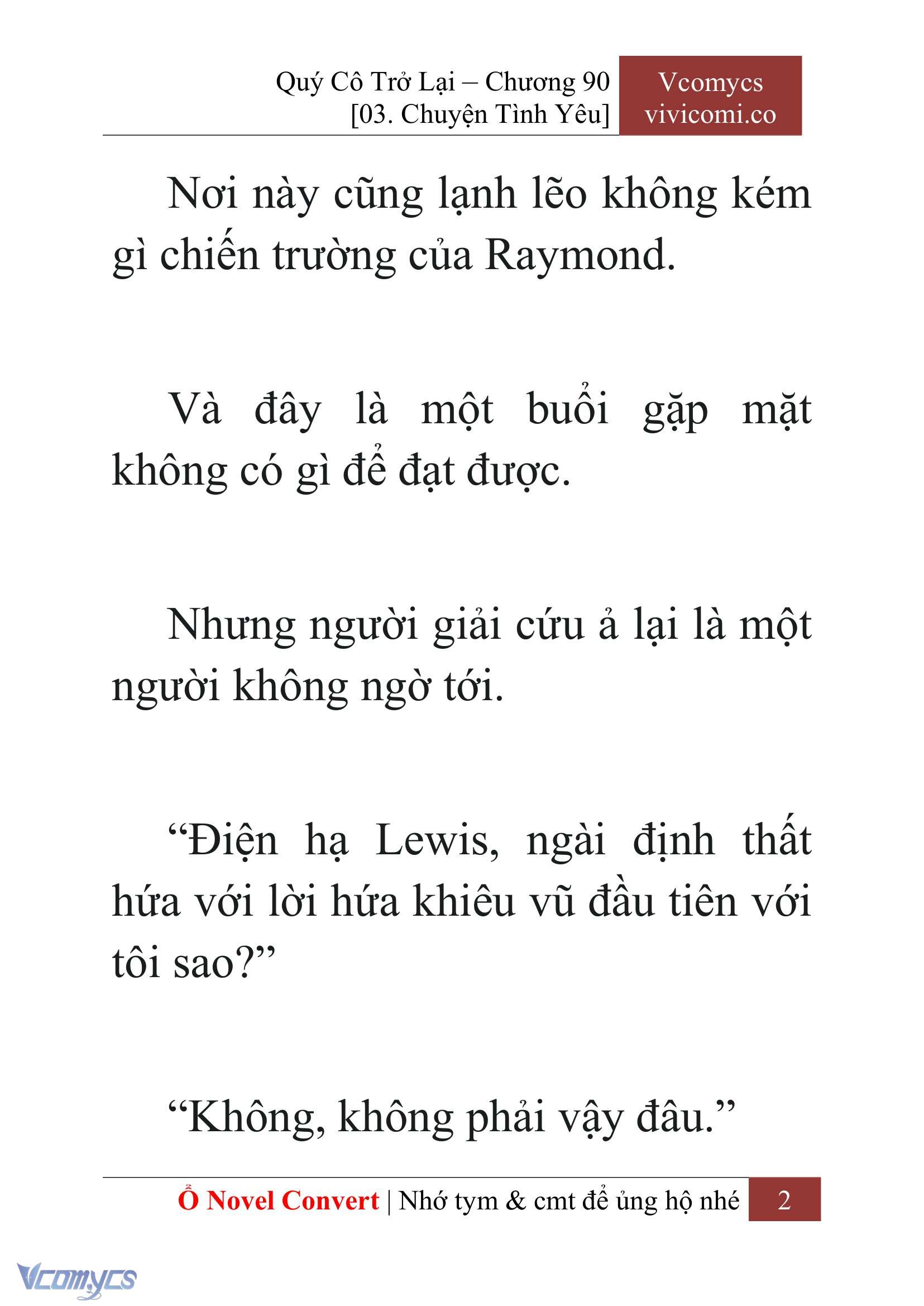 [Novel] Quý Cô Trở Lại Chap 90 - Trang 2