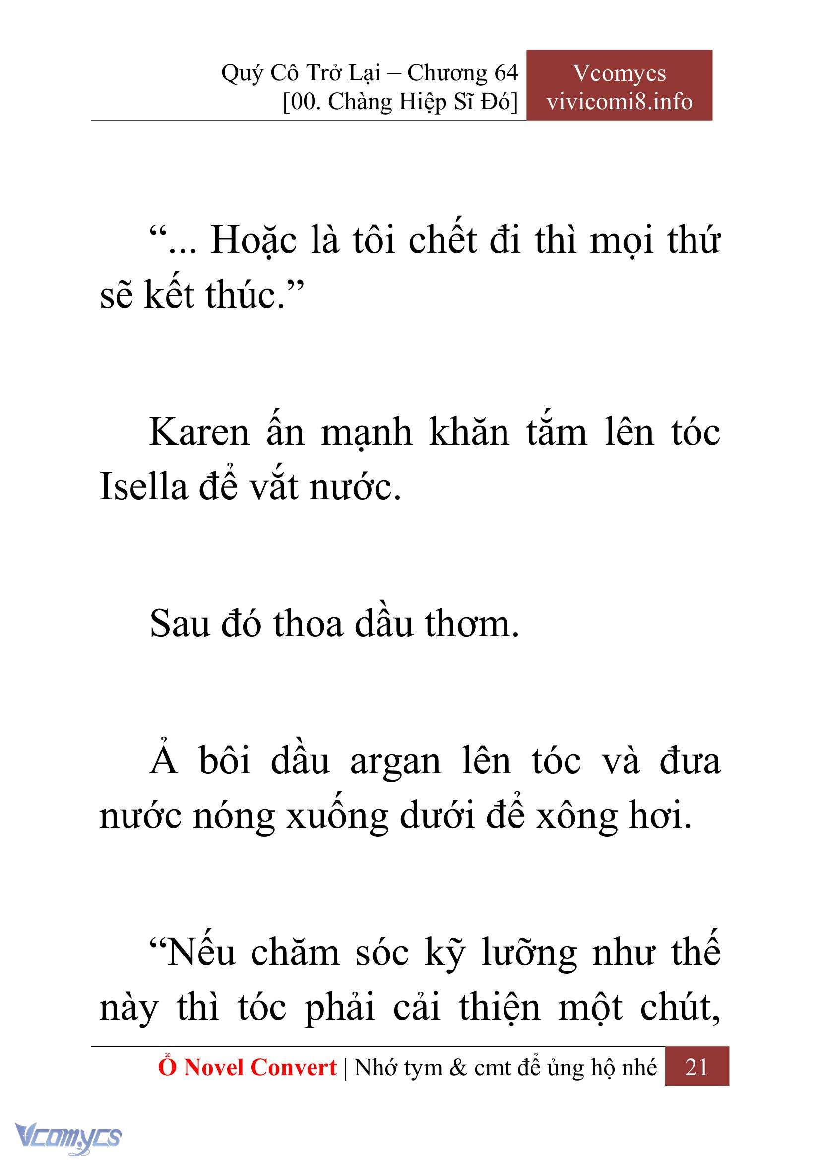 [Novel] Quý Cô Trở Lại Chap 64 - Trang 2