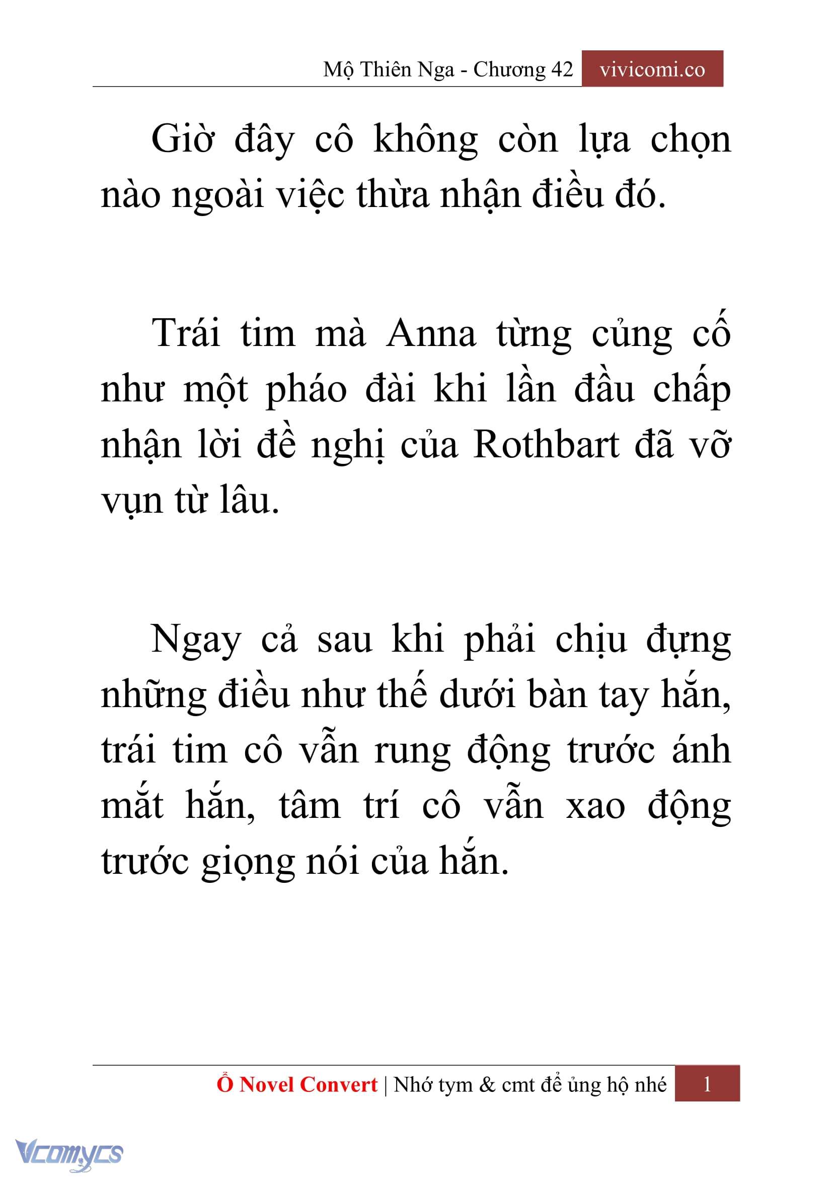 [Novel] Mộ Thiên Nga Chap 42 - Trang 2