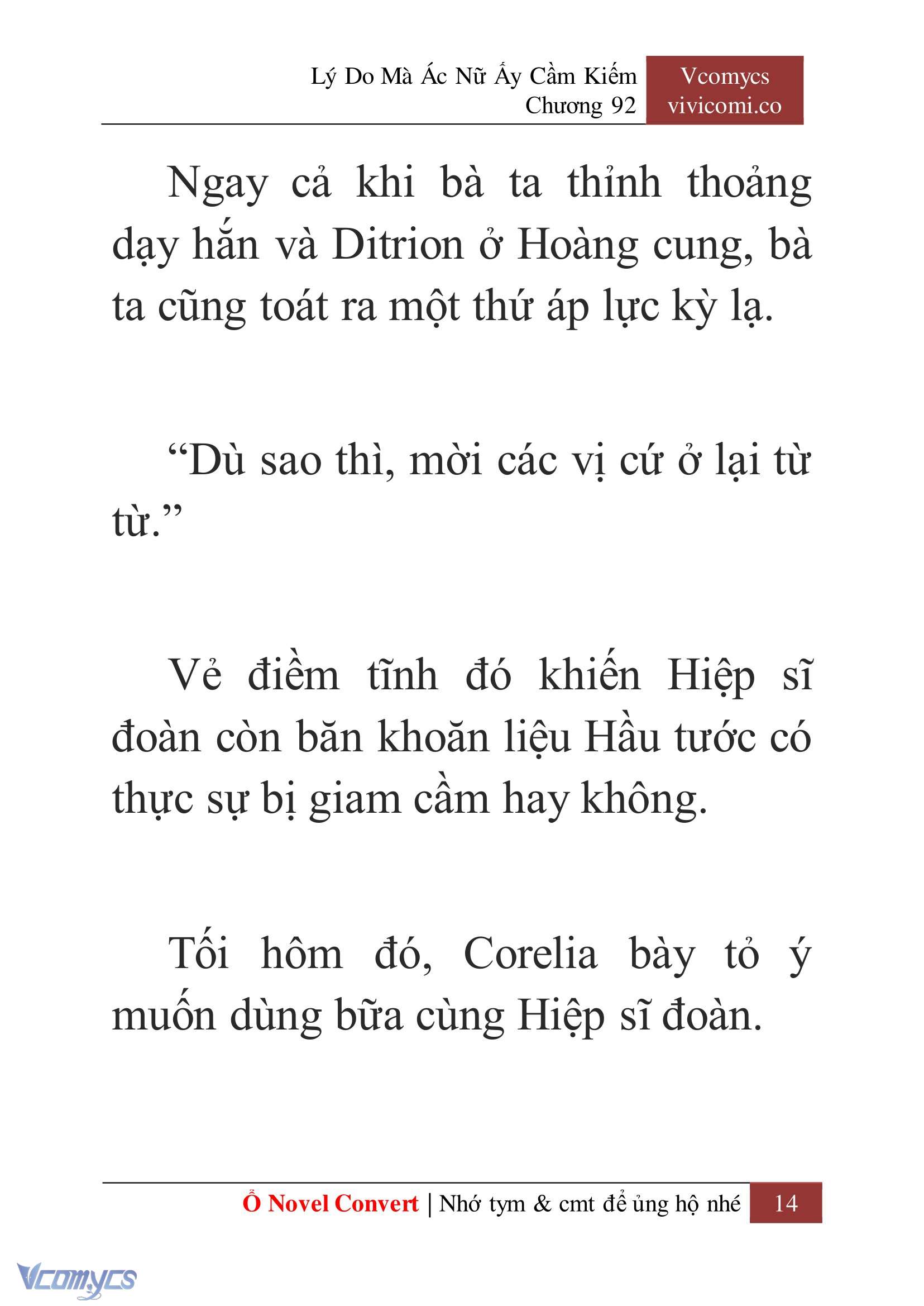 [Novel] Lý Do Mà Ác Nữ Ấy Cầm Kiếm Chap 92 - Trang 2