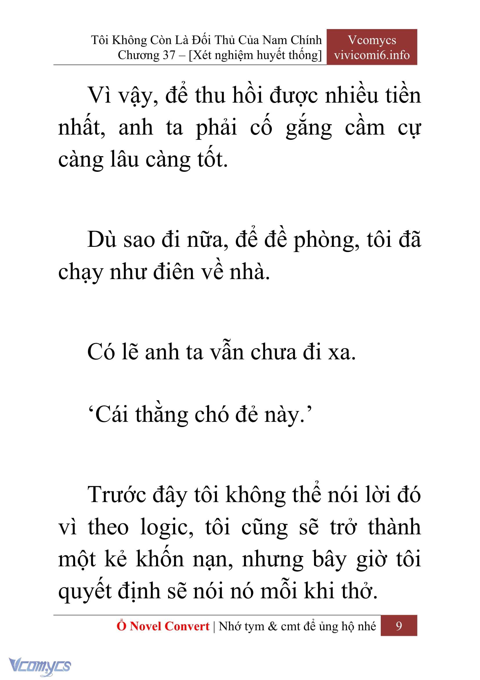 [Novel] Tôi Không Còn Là Đối Thủ Của Nam Chính Chap 37 - Trang 2