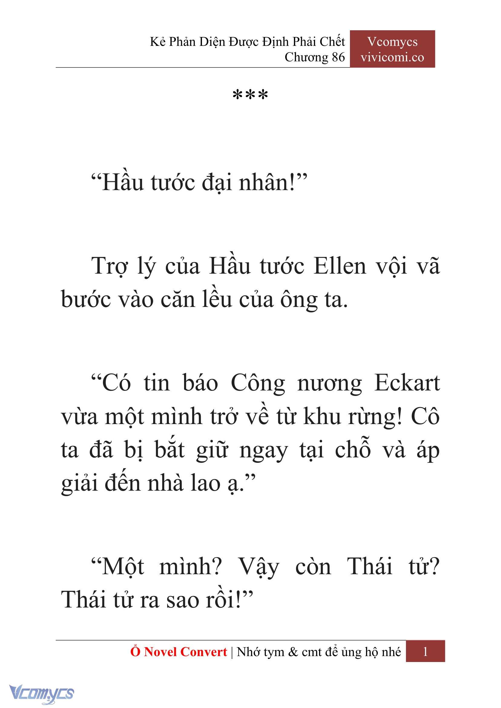 [Novel] Kẻ Phản Diện Được Định Phải Chết Chap 86 - Trang 2