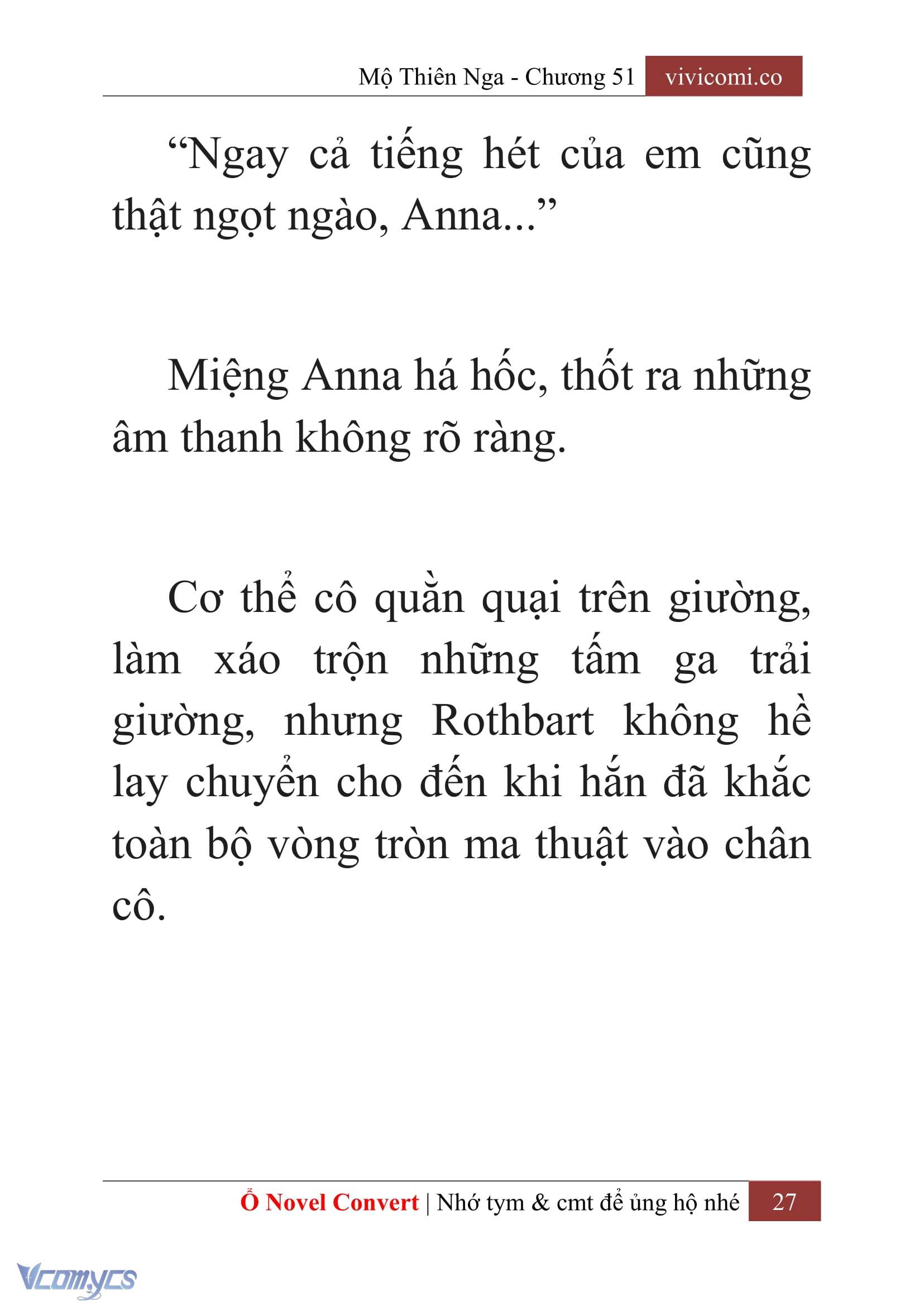 [Novel] Mộ Thiên Nga Chap 51 - Next Chap 52