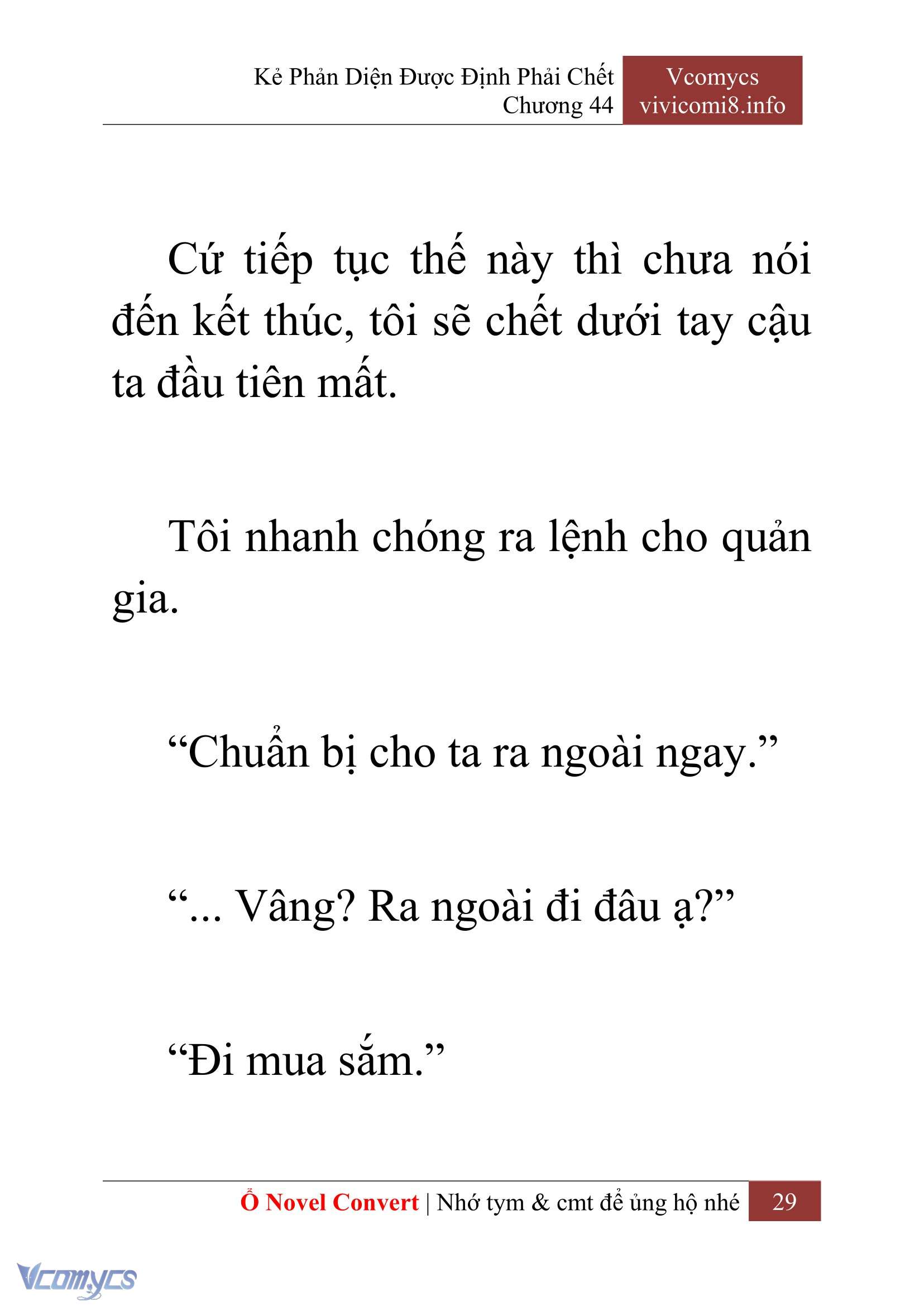 [Novel] Kẻ Phản Diện Được Định Phải Chết Chap 44 - Next Chap 45