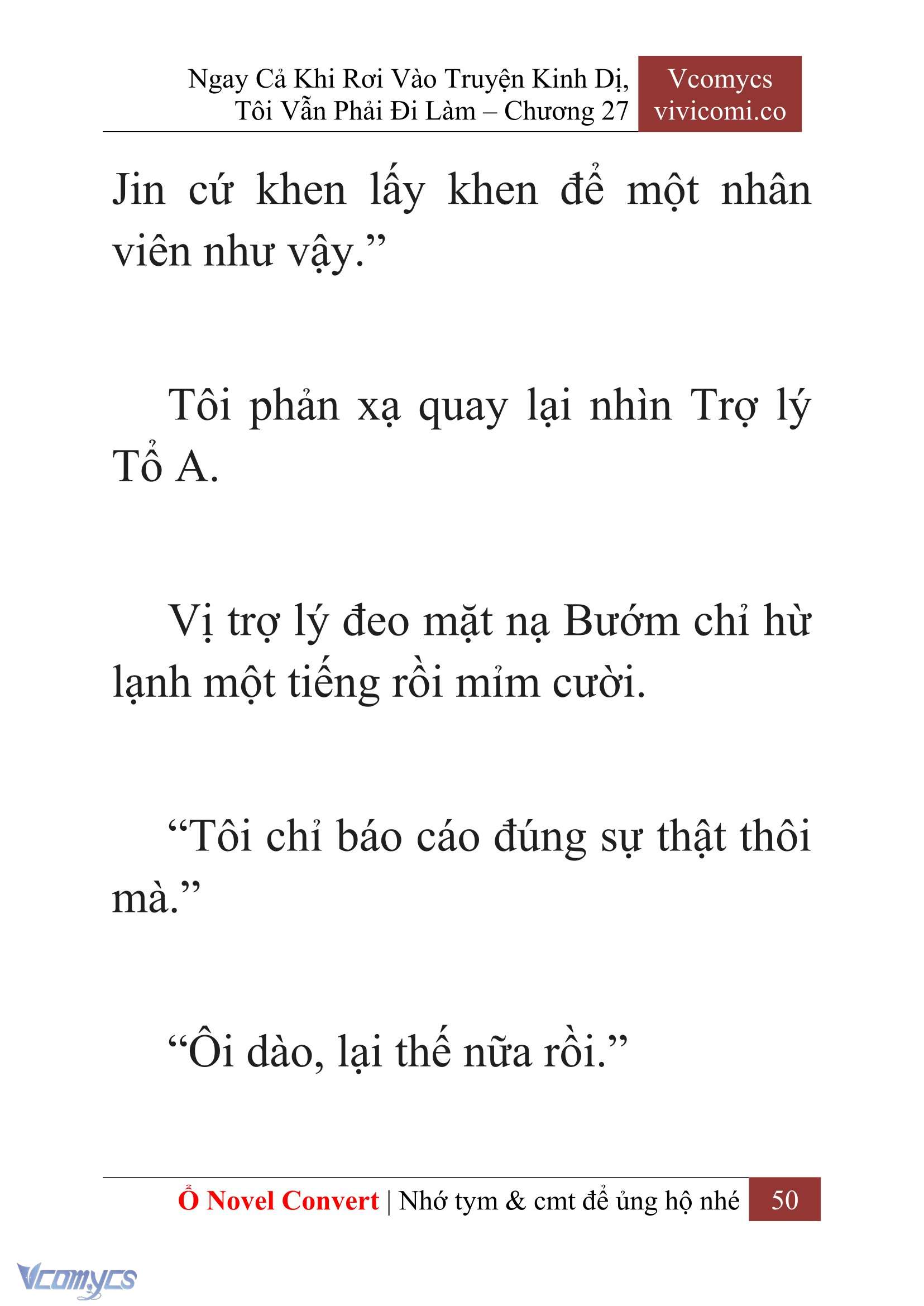 [Novel] Ngay Cả Khi Rơi Vào Truyện Kinh Dị, Tôi Vẫn Phải Đi Làm Chap 27 - Trang 2