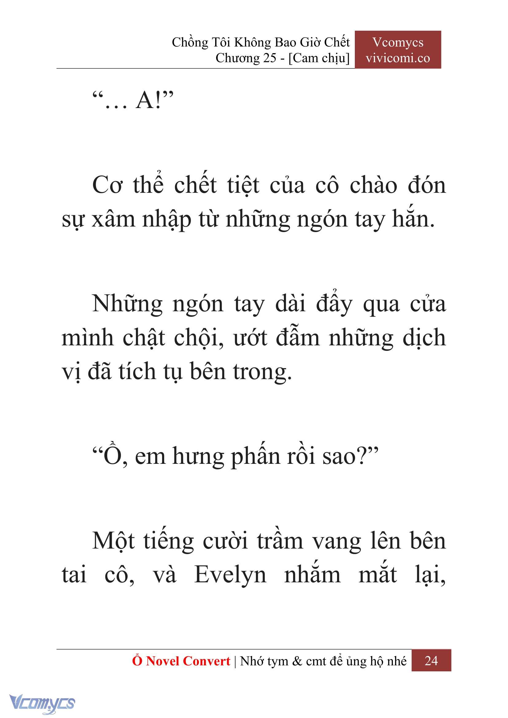 [Novel] Chồng Tôi Không Bao Giờ Chết Chap 25 - Trang 2