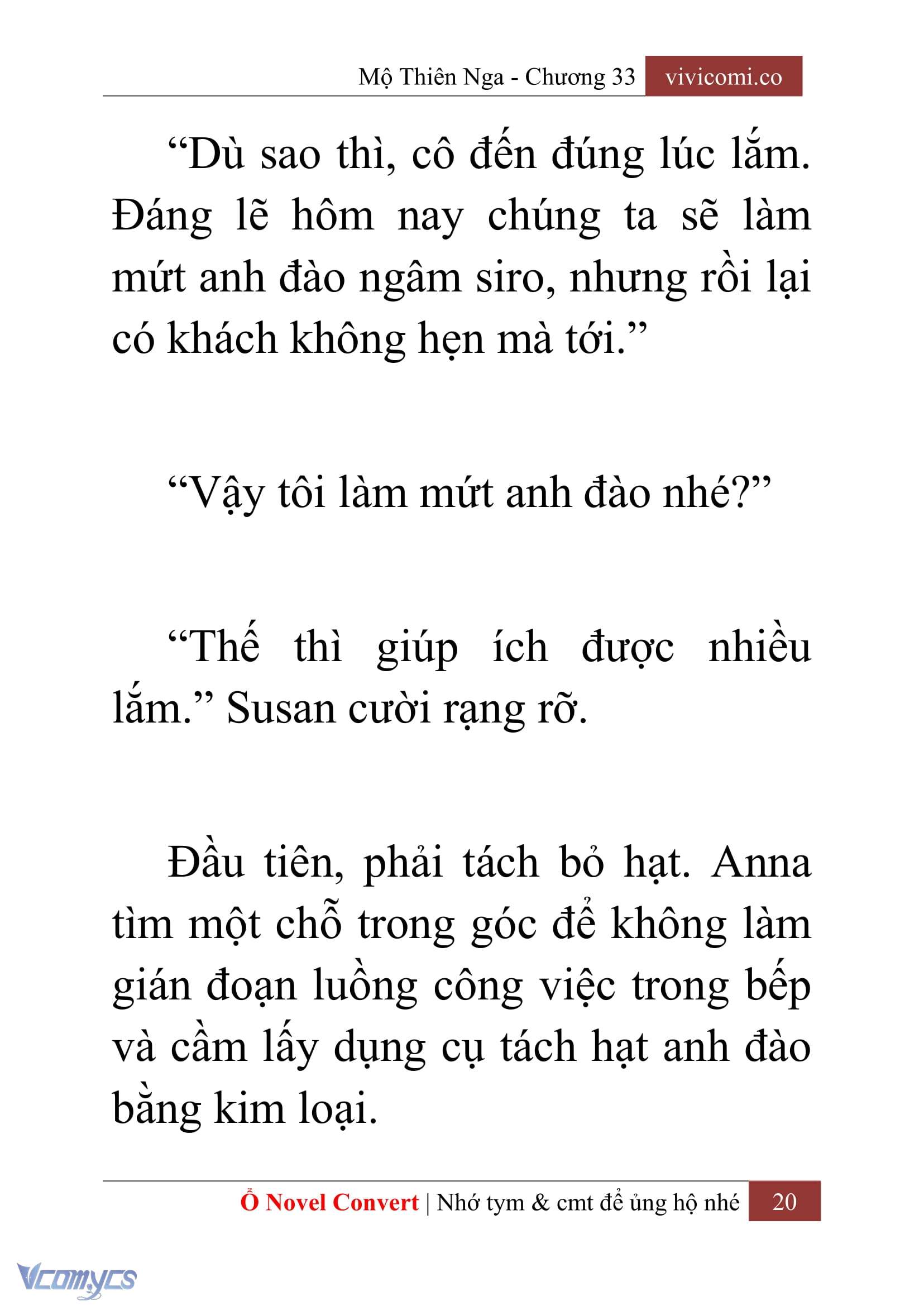 [Novel] Mộ Thiên Nga Chap 33 - Trang 2