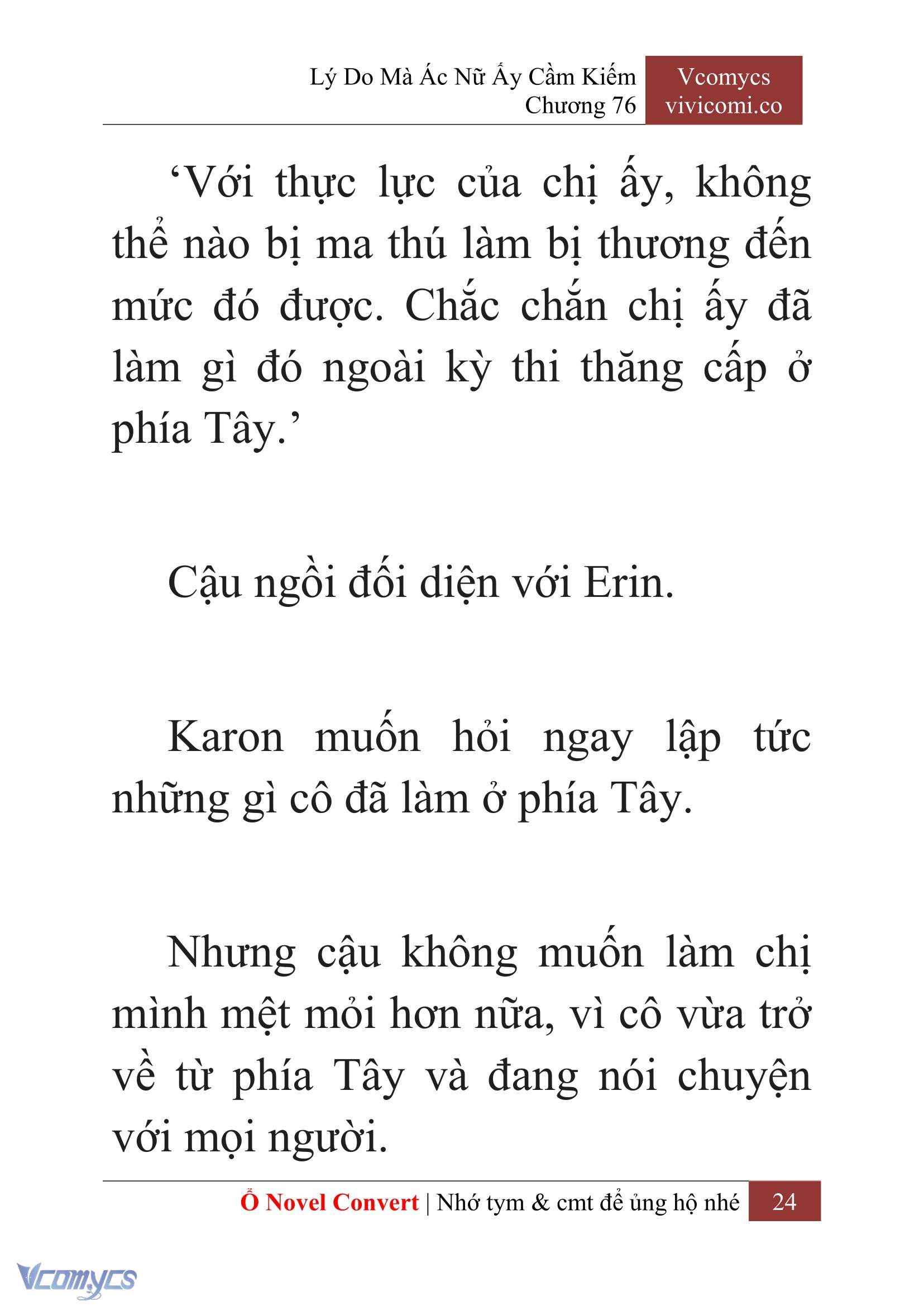 [Novel] Lý Do Mà Ác Nữ Ấy Cầm Kiếm Chap 76 - Next Chap 77