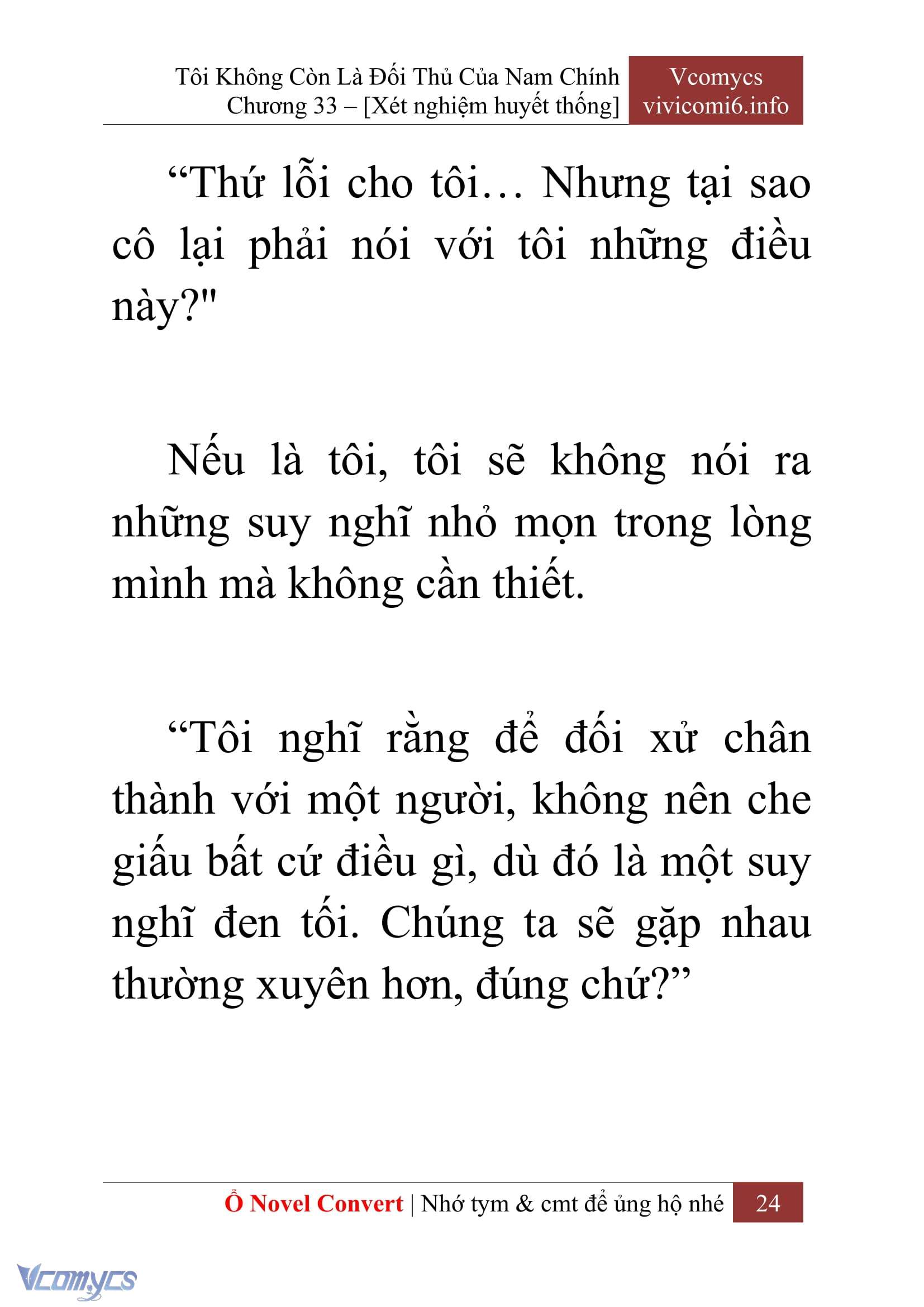 [Novel] Tôi Không Còn Là Đối Thủ Của Nam Chính Chap 33 - Trang 2