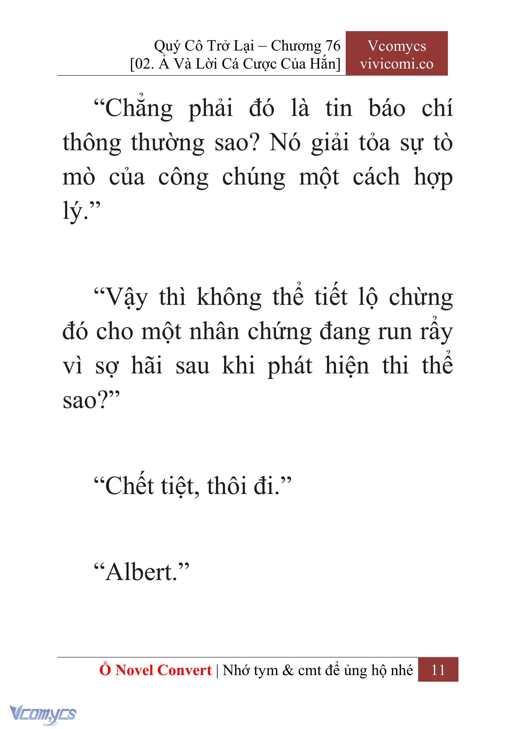 [Novel] Quý Cô Trở Lại Chap 76 - Trang 2