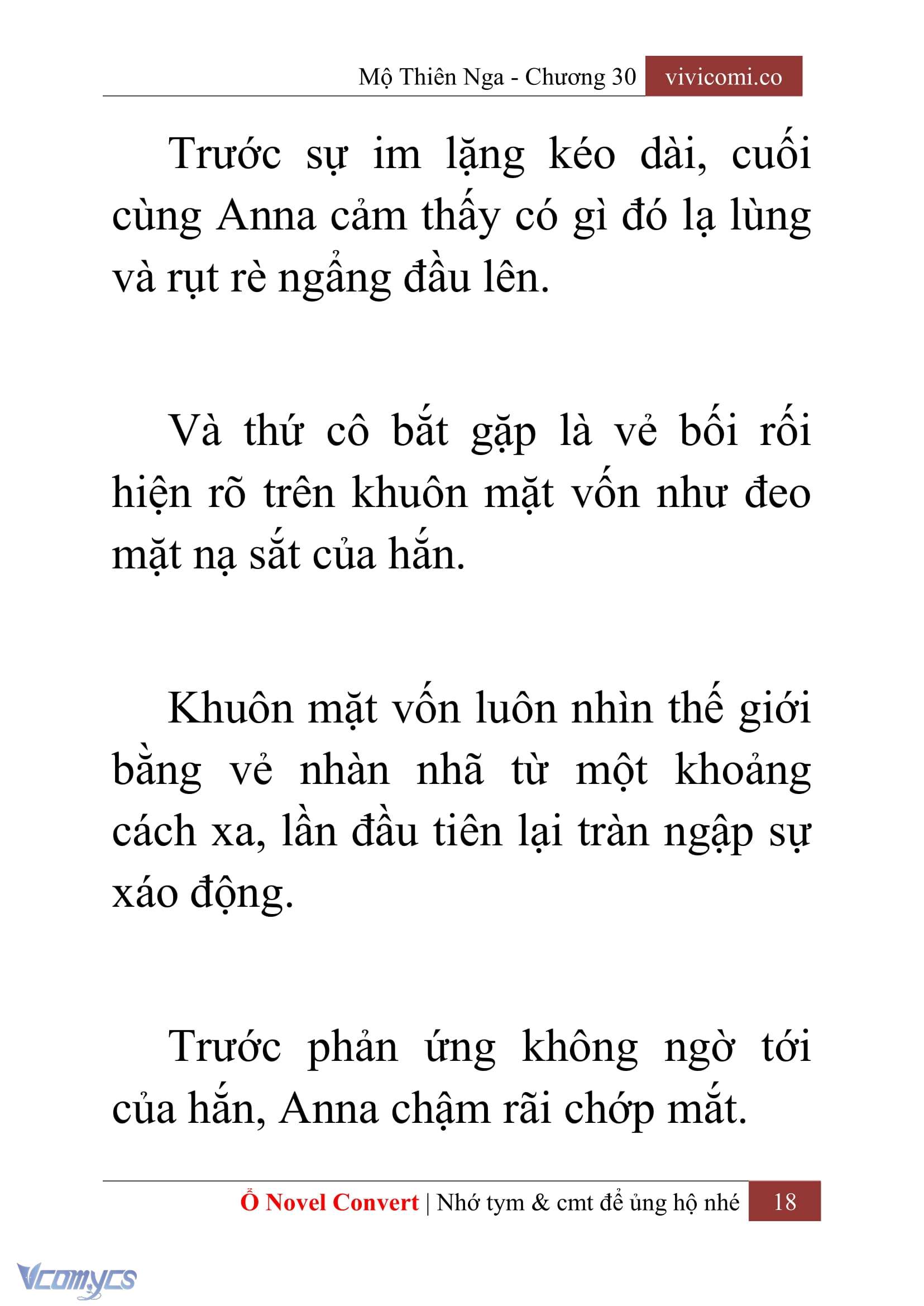 [Novel] Mộ Thiên Nga Chap 30 - Trang 2
