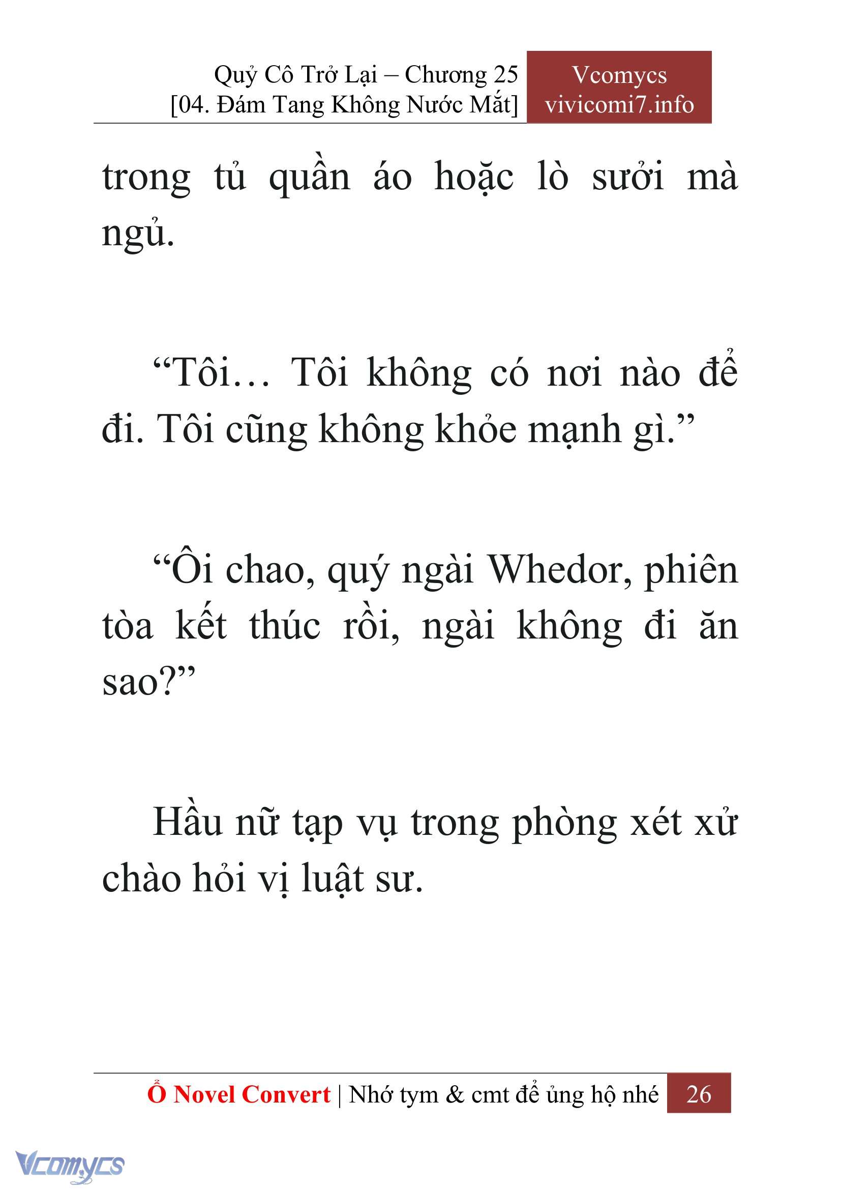 [Novel] Quý Cô Trở Lại Chap 25 - Trang 2
