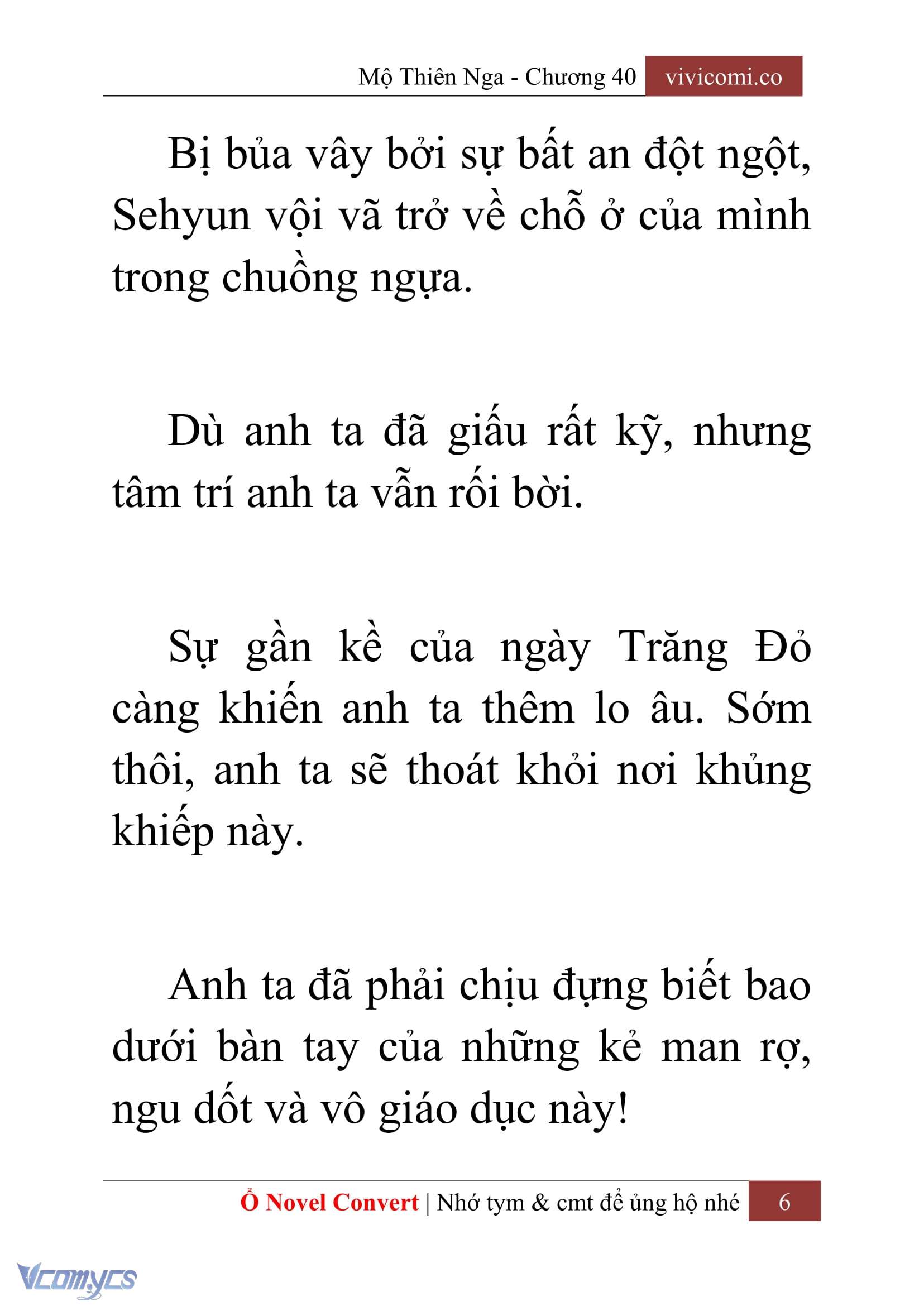 [Novel] Mộ Thiên Nga Chap 40 - Trang 2