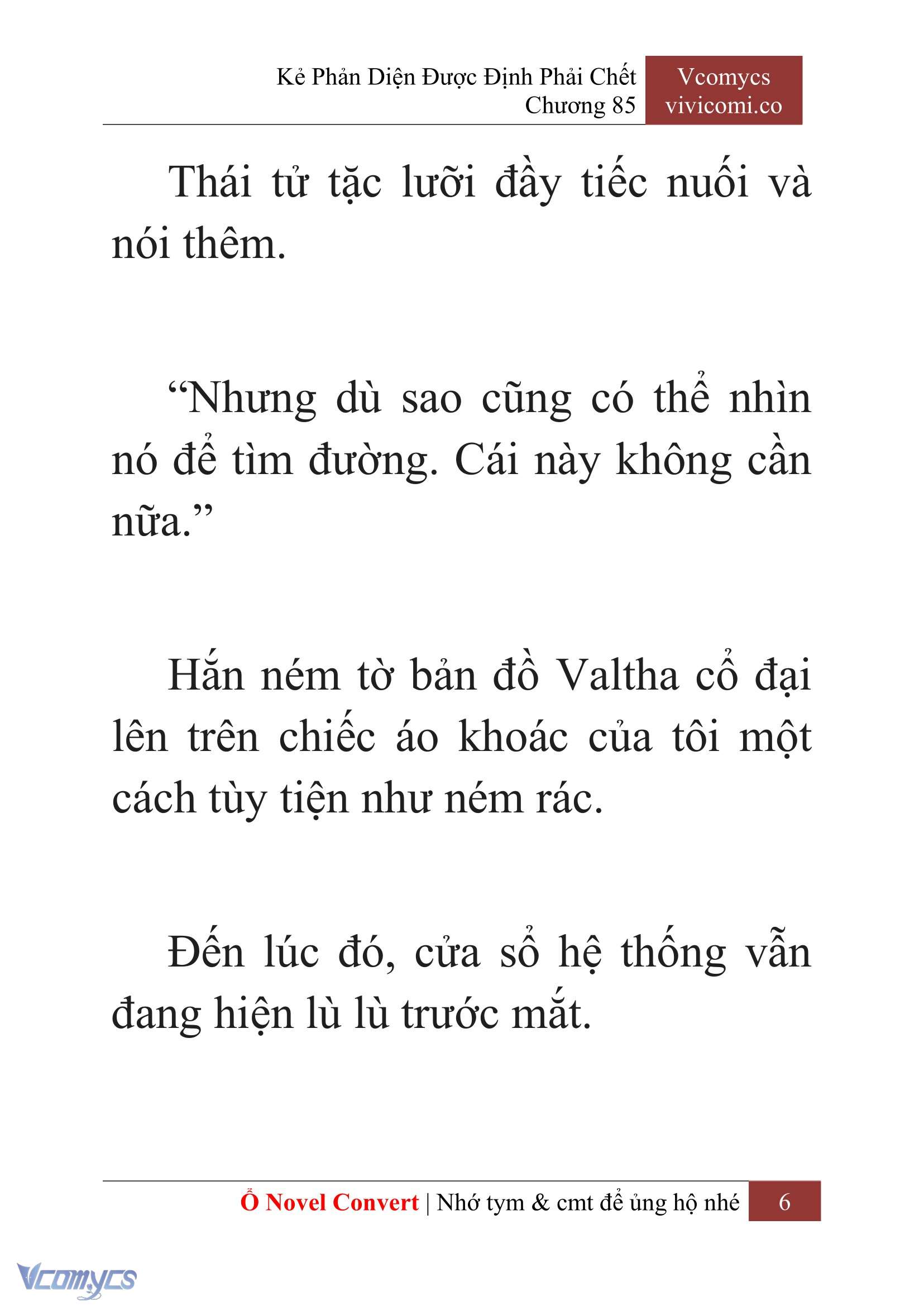 [Novel] Kẻ Phản Diện Được Định Phải Chết Chap 85 - Trang 2