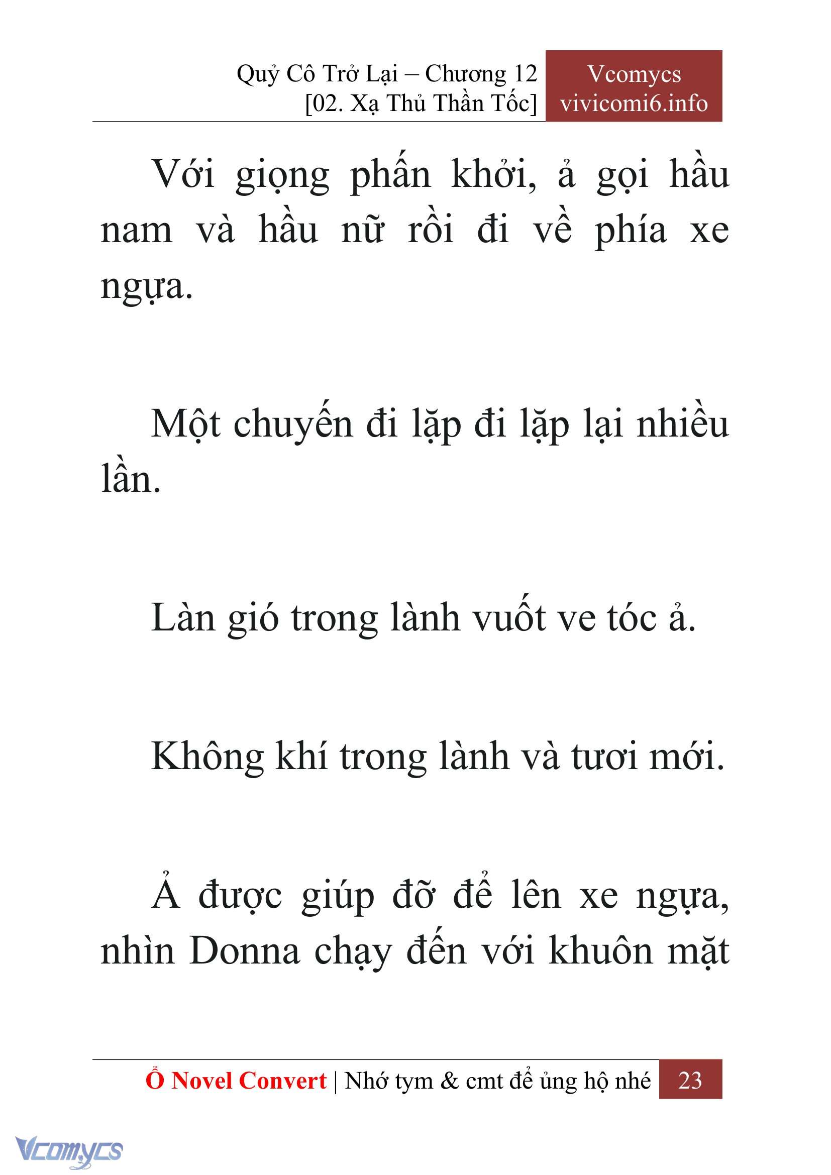 [Novel] Quý Cô Trở Lại Chap 12 - Trang 2