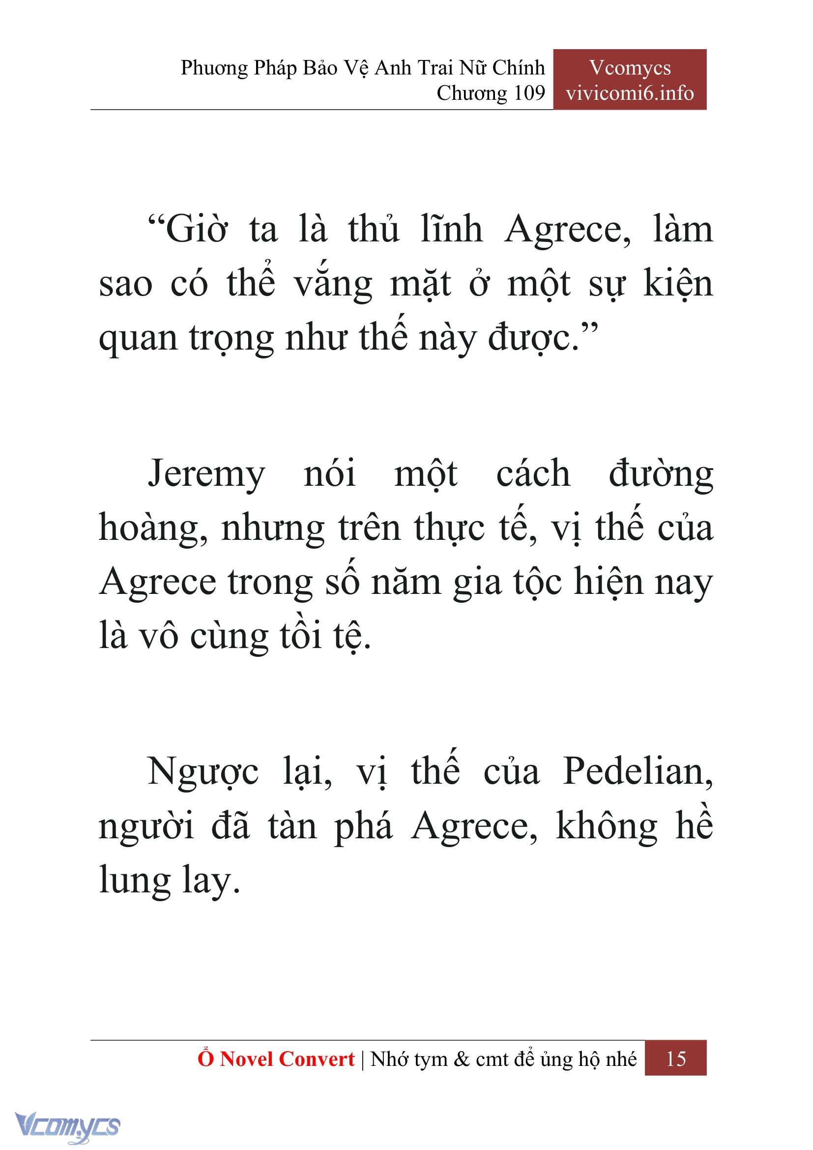 [Novel] Phương Pháp Bảo Vệ Anh Trai Nữ Chính Chap 109 - Trang 2