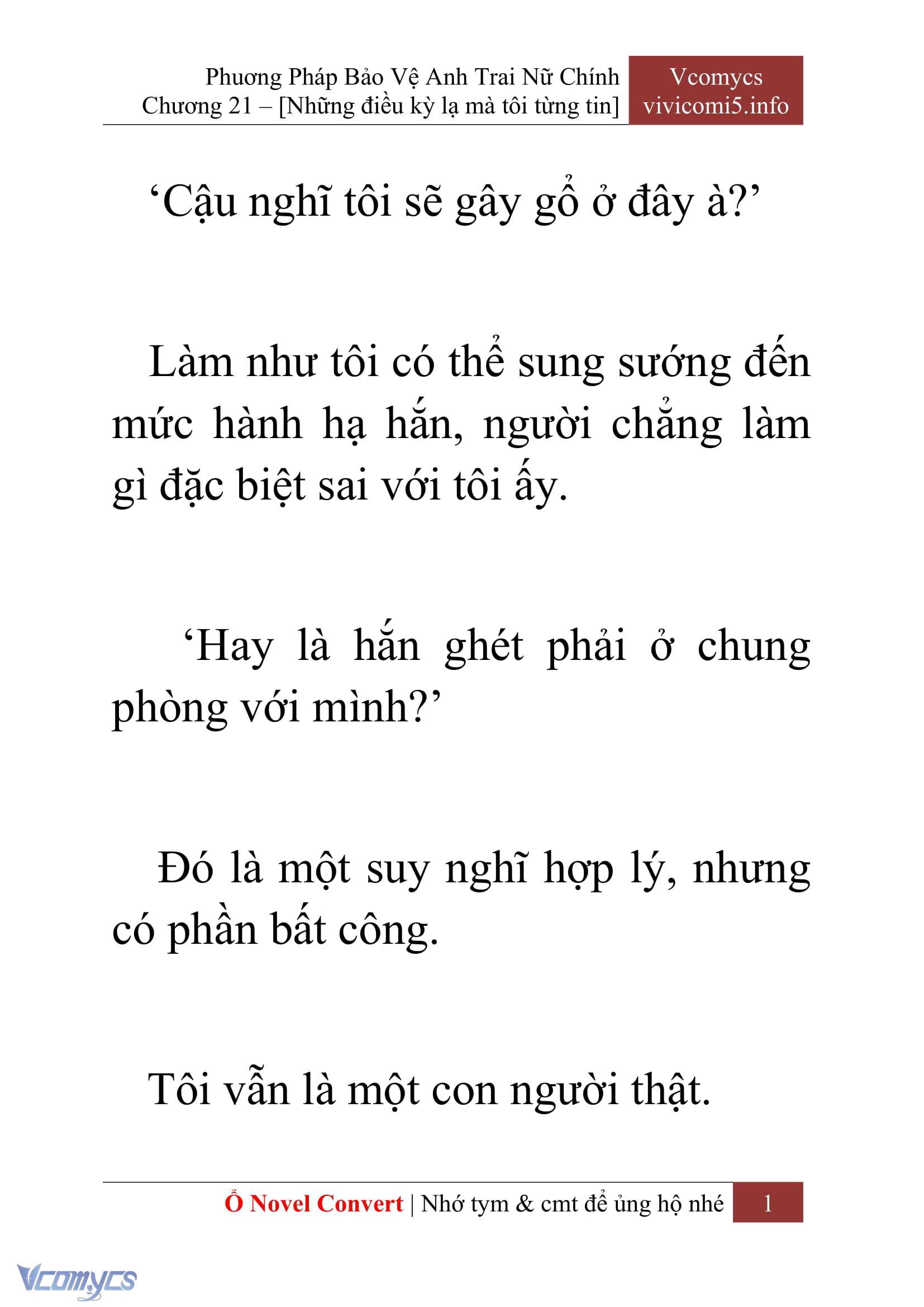 [Novel] Tôi Không Còn Là Đối Thủ Của Nam Chính Chap 21 - Trang 2