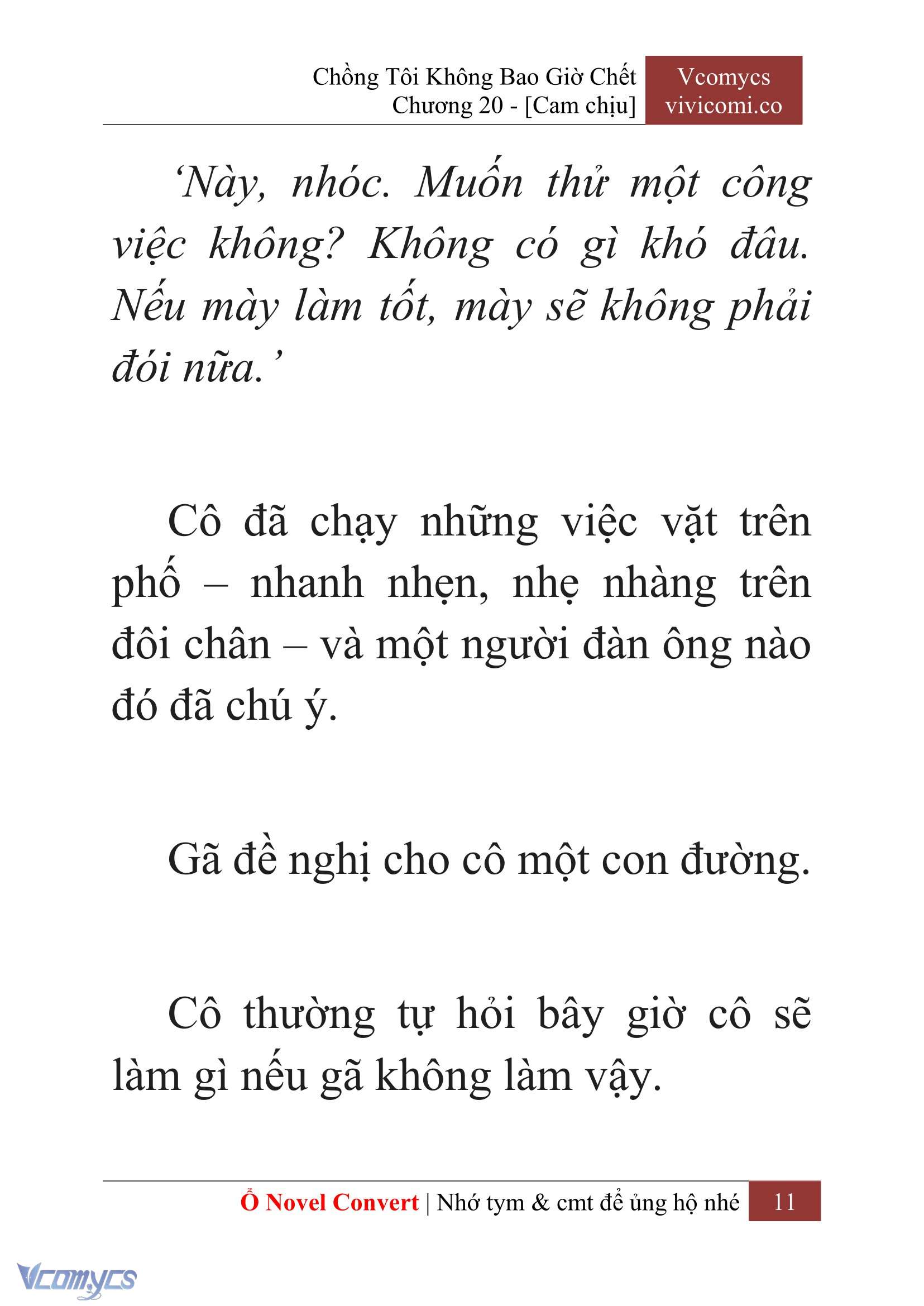 [Novel] Chồng Tôi Không Bao Giờ Chết Chap 20 - Trang 2