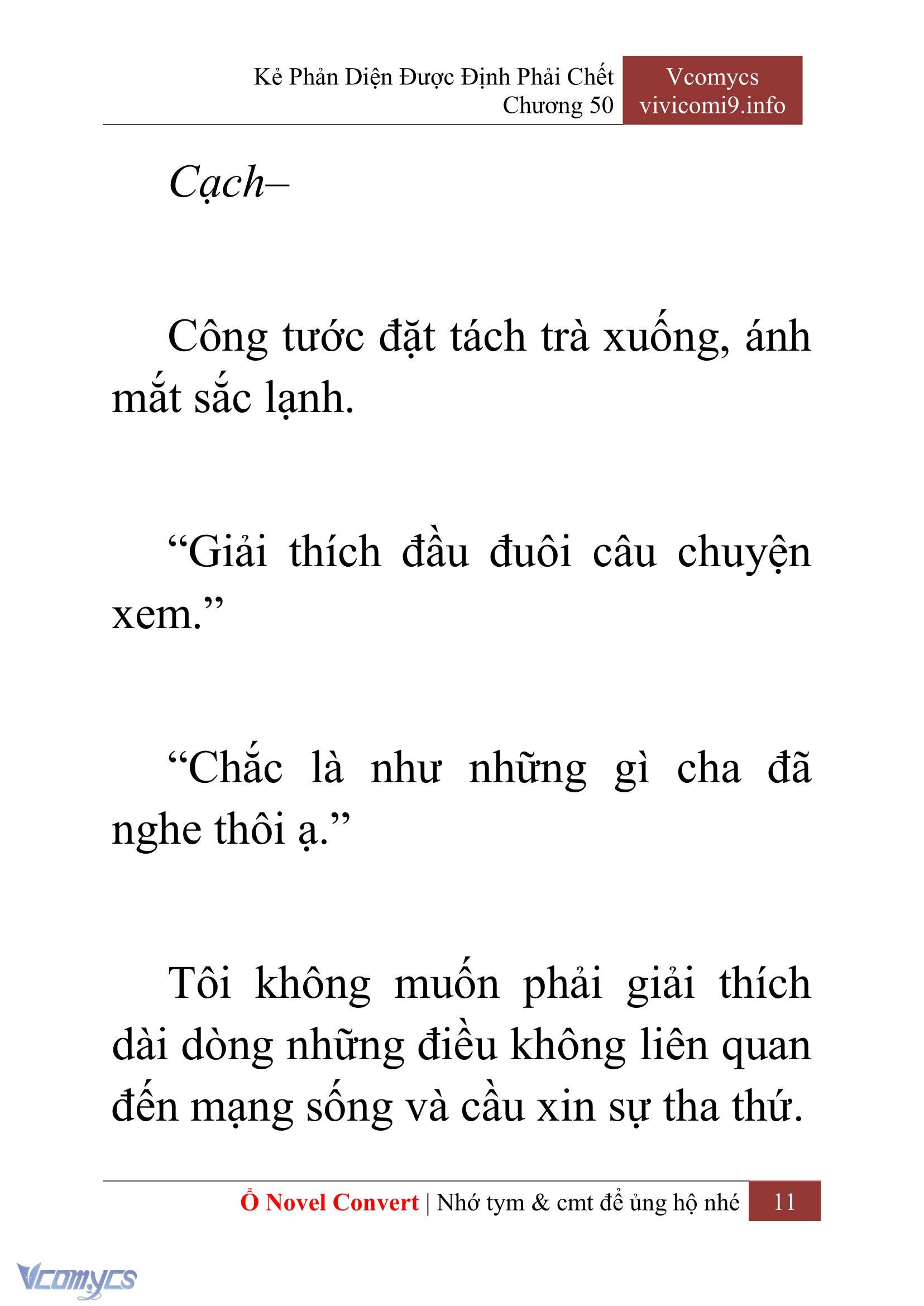 [Novel] Kẻ Phản Diện Được Định Phải Chết Chap 50 - Next Chap 51