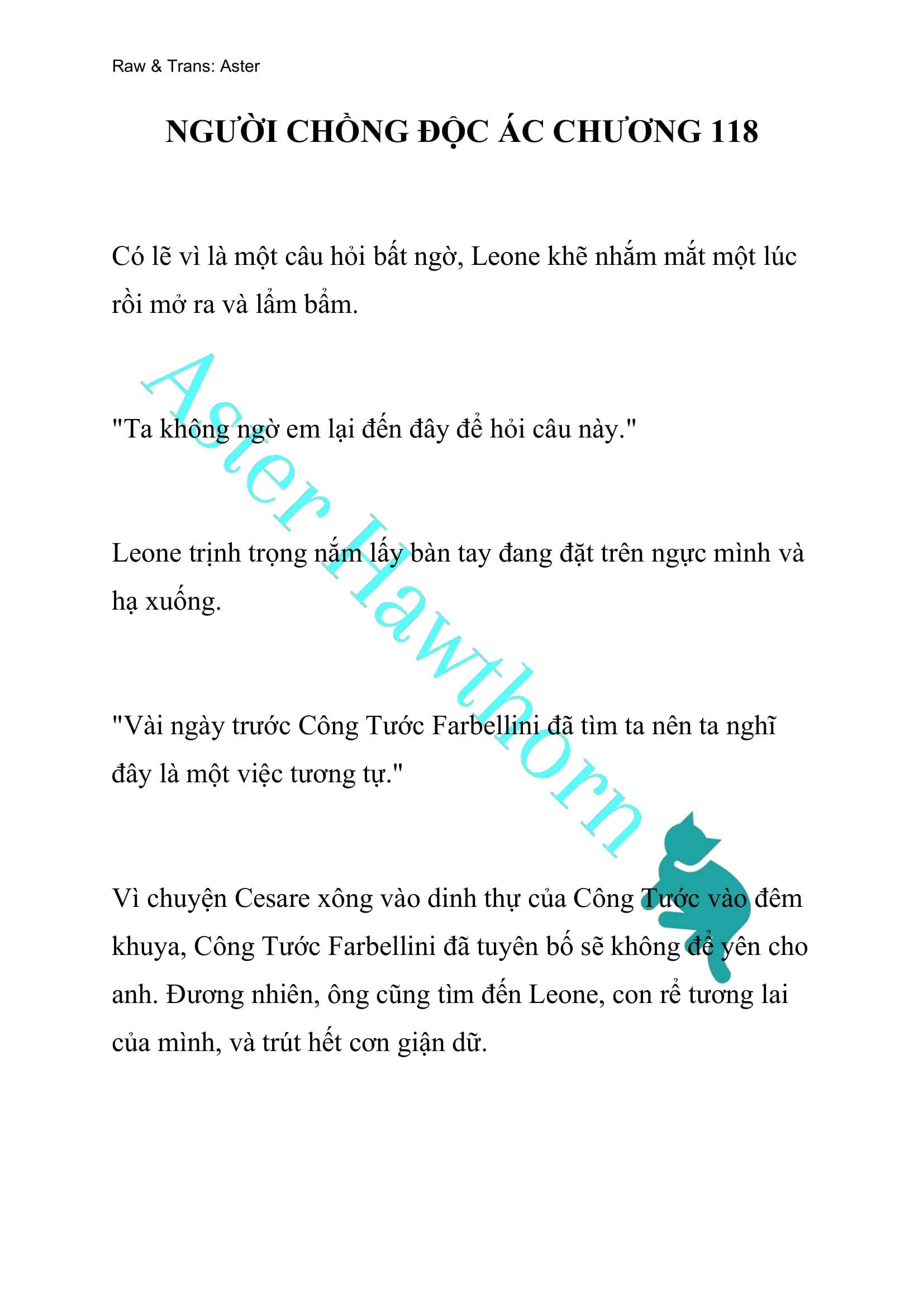 [NOVEL] Người Chồng Độc Ác Chap 118 - Next Chap 119