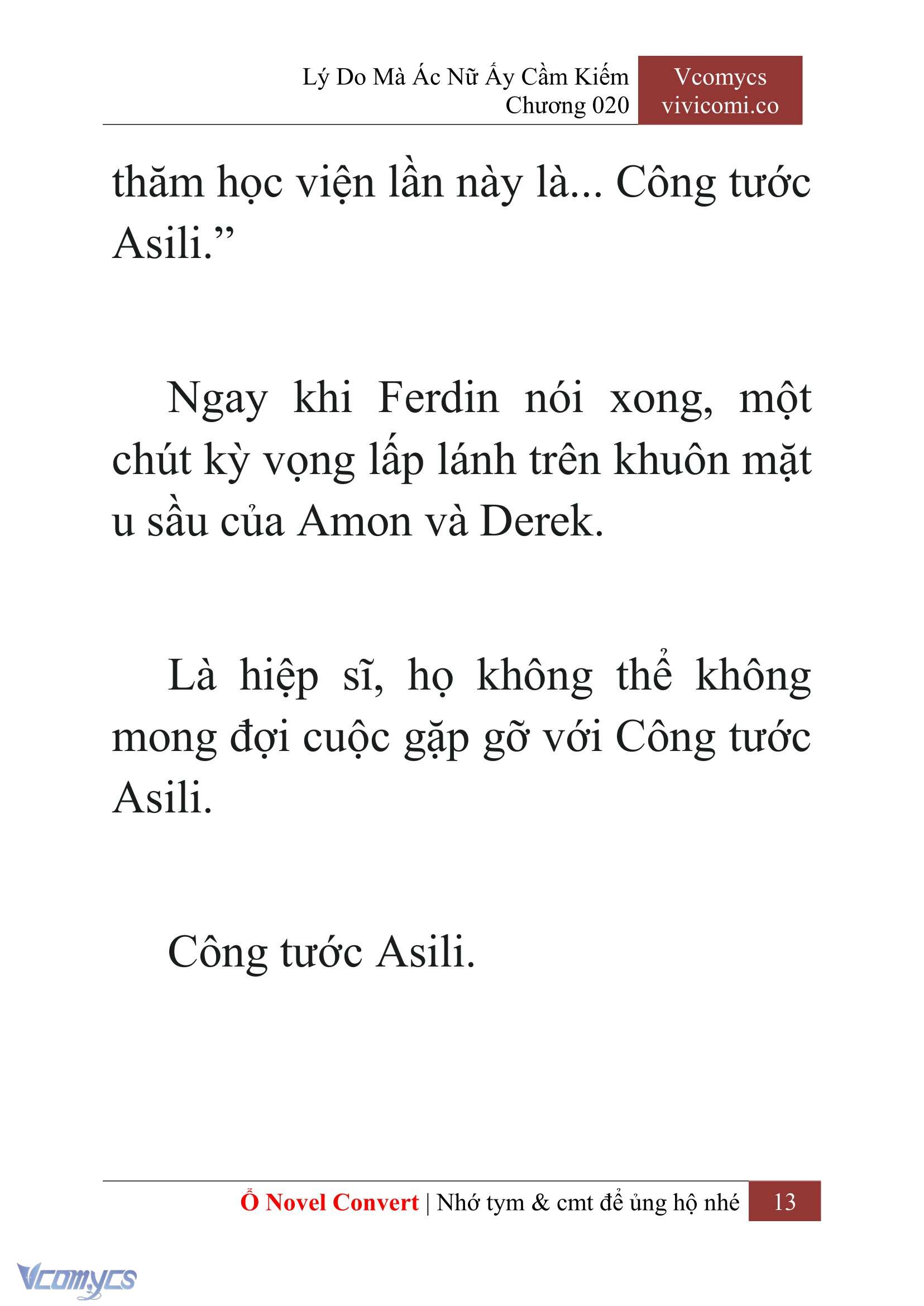 [Novel] Lý Do Mà Ác Nữ Ấy Cầm Kiếm Chap 20 - Trang 2