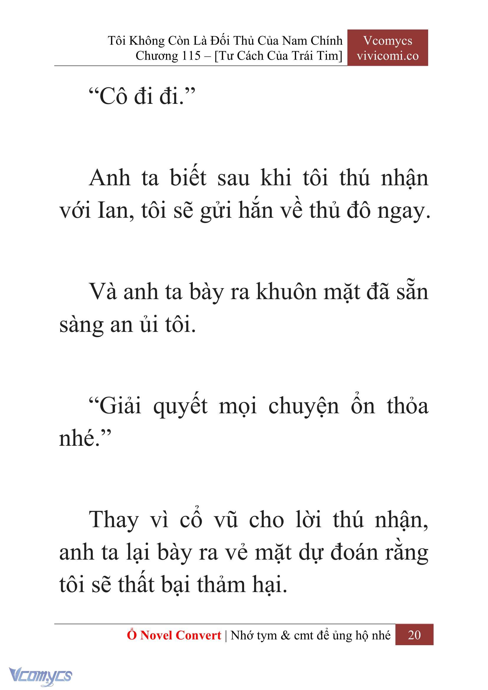 [Novel] Tôi Không Còn Là Đối Thủ Của Nam Chính Chap 115 - Trang 2