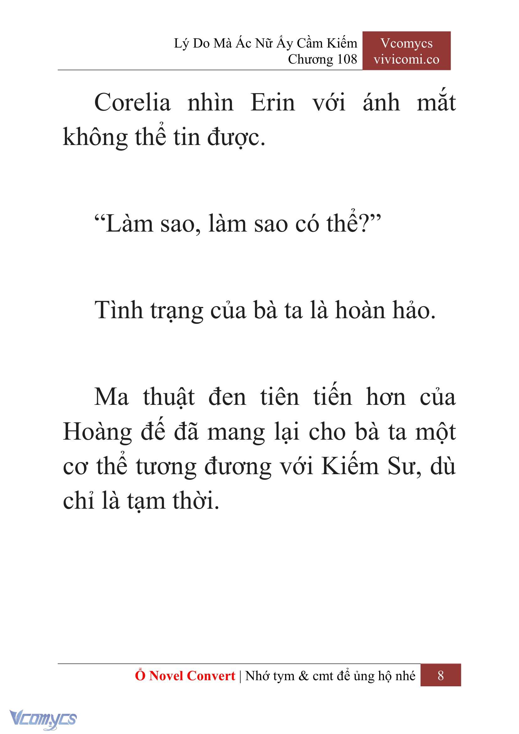 [Novel] Lý Do Mà Ác Nữ Ấy Cầm Kiếm Chap 108 - Trang 2