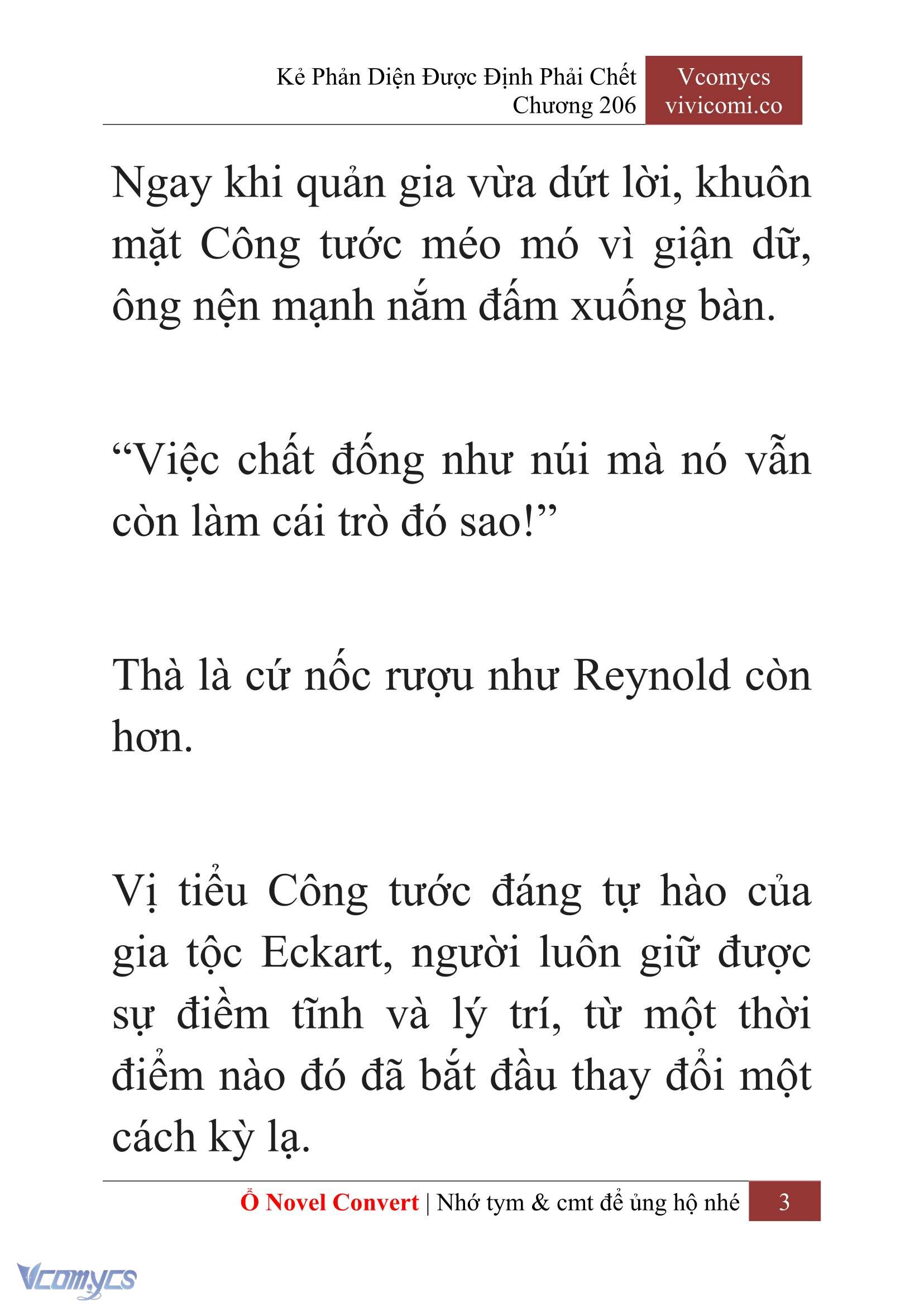 [Novel] Kẻ Phản Diện Được Định Phải Chết Chap 206 - Trang 2