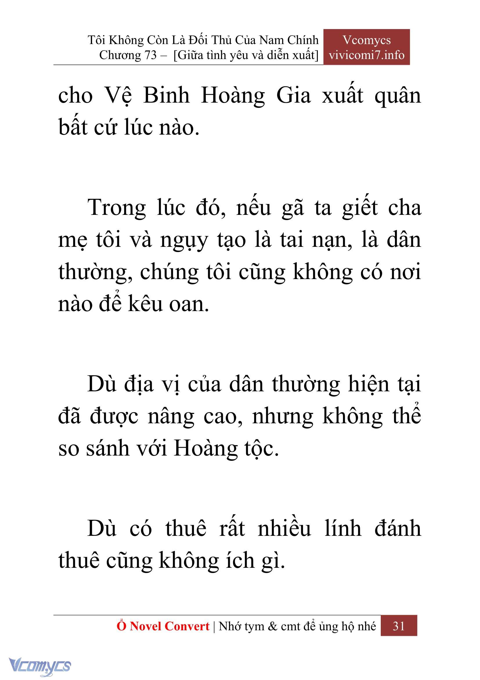 [Novel] Tôi Không Còn Là Đối Thủ Của Nam Chính Chap 73 - Trang 2