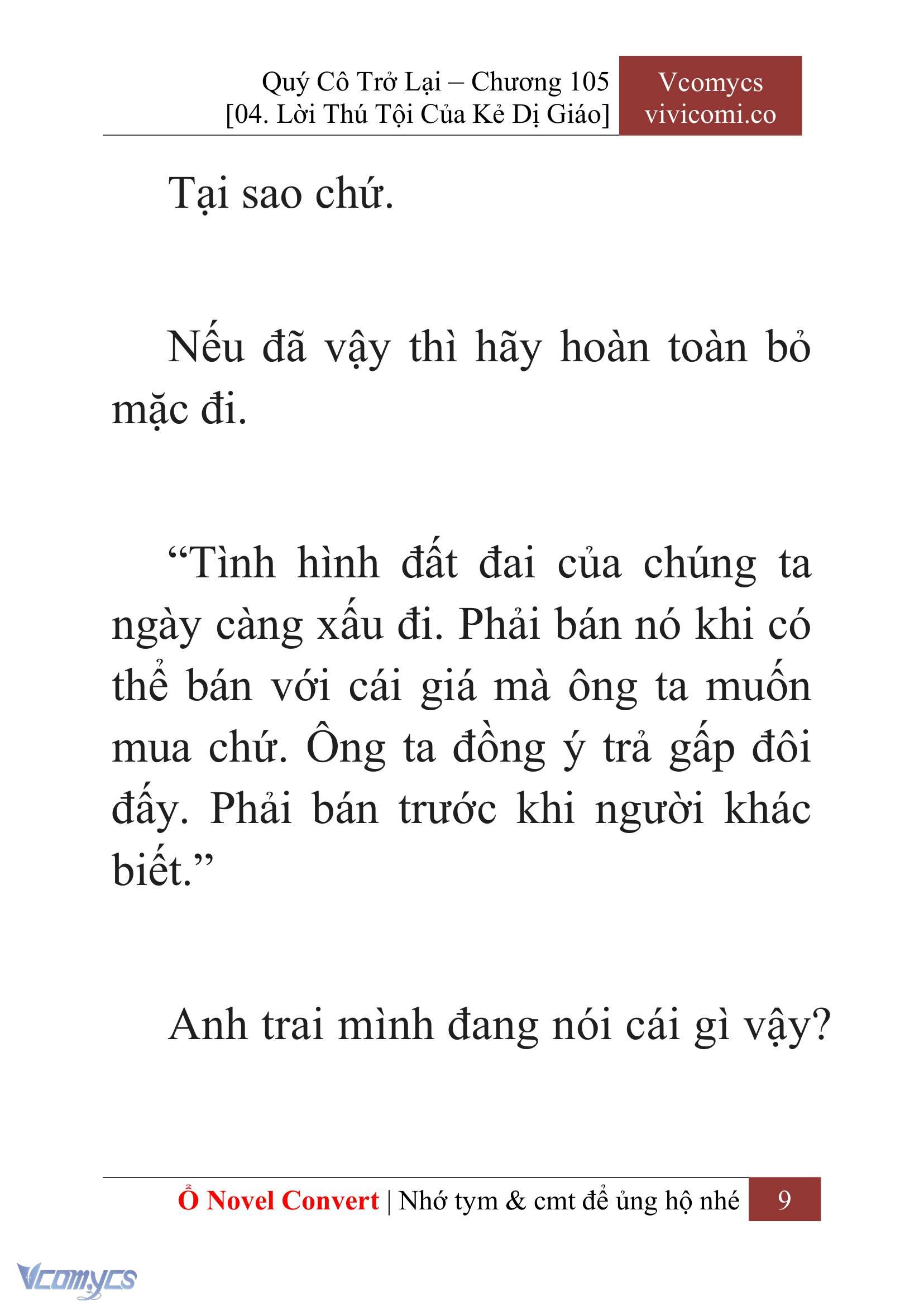 [Novel] Quý Cô Trở Lại Chap 105 - Trang 2