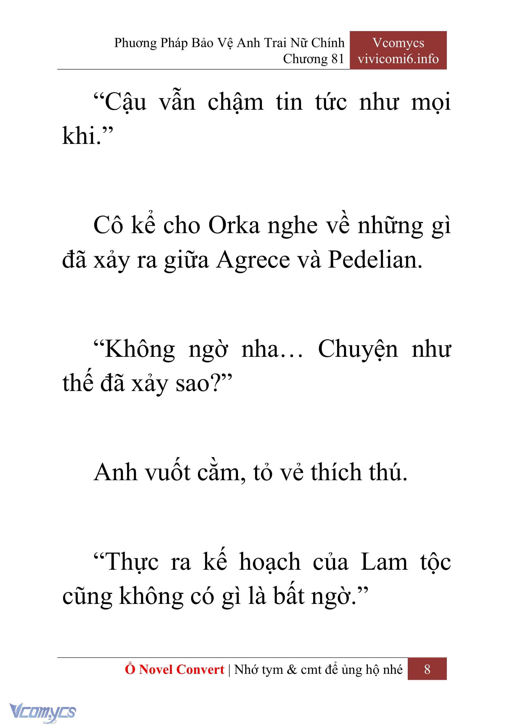 [Novel] Phương Pháp Bảo Vệ Anh Trai Nữ Chính Chap 81 - Trang 2