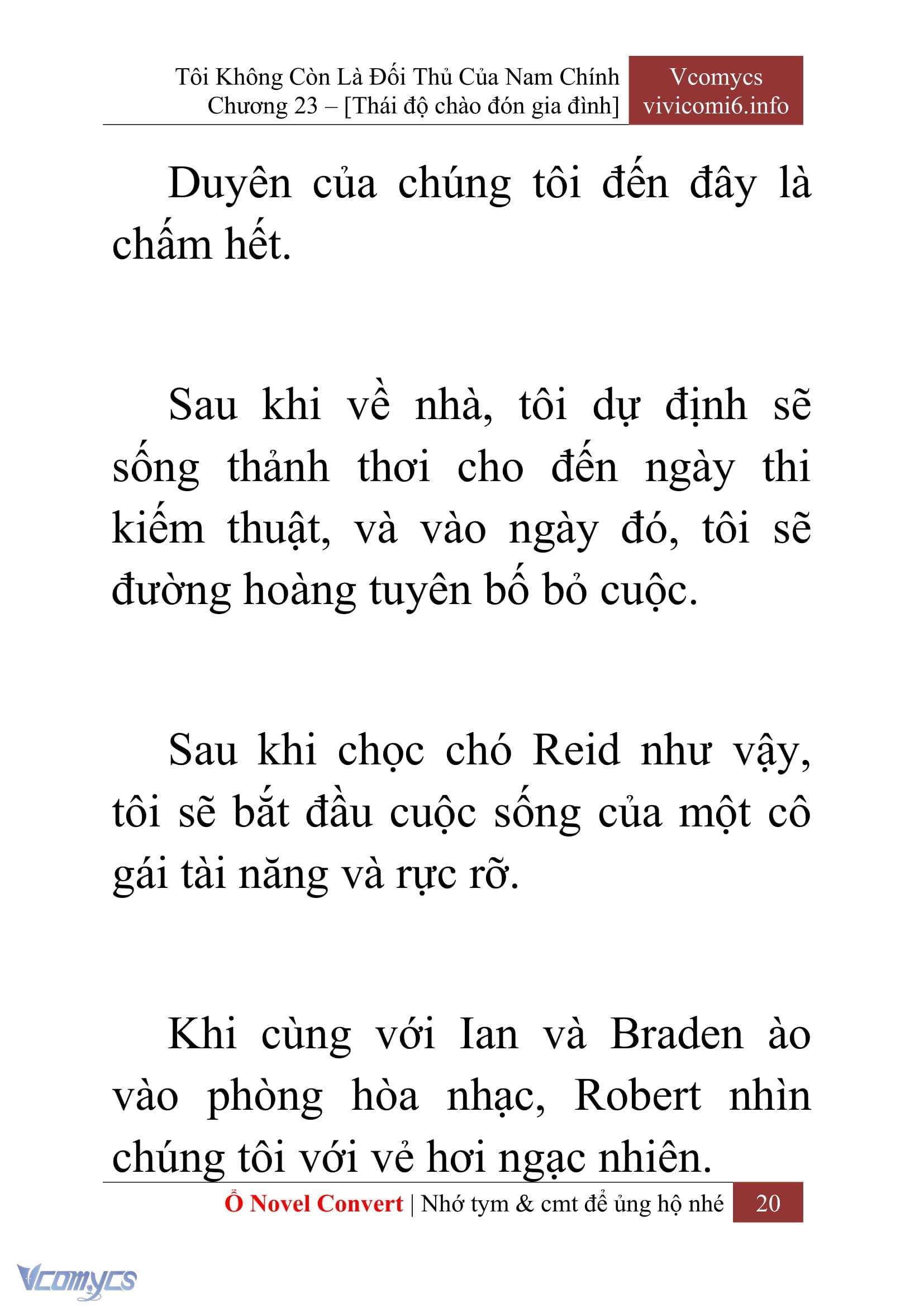 [Novel] Tôi Không Còn Là Đối Thủ Của Nam Chính Chap 23 - Trang 2