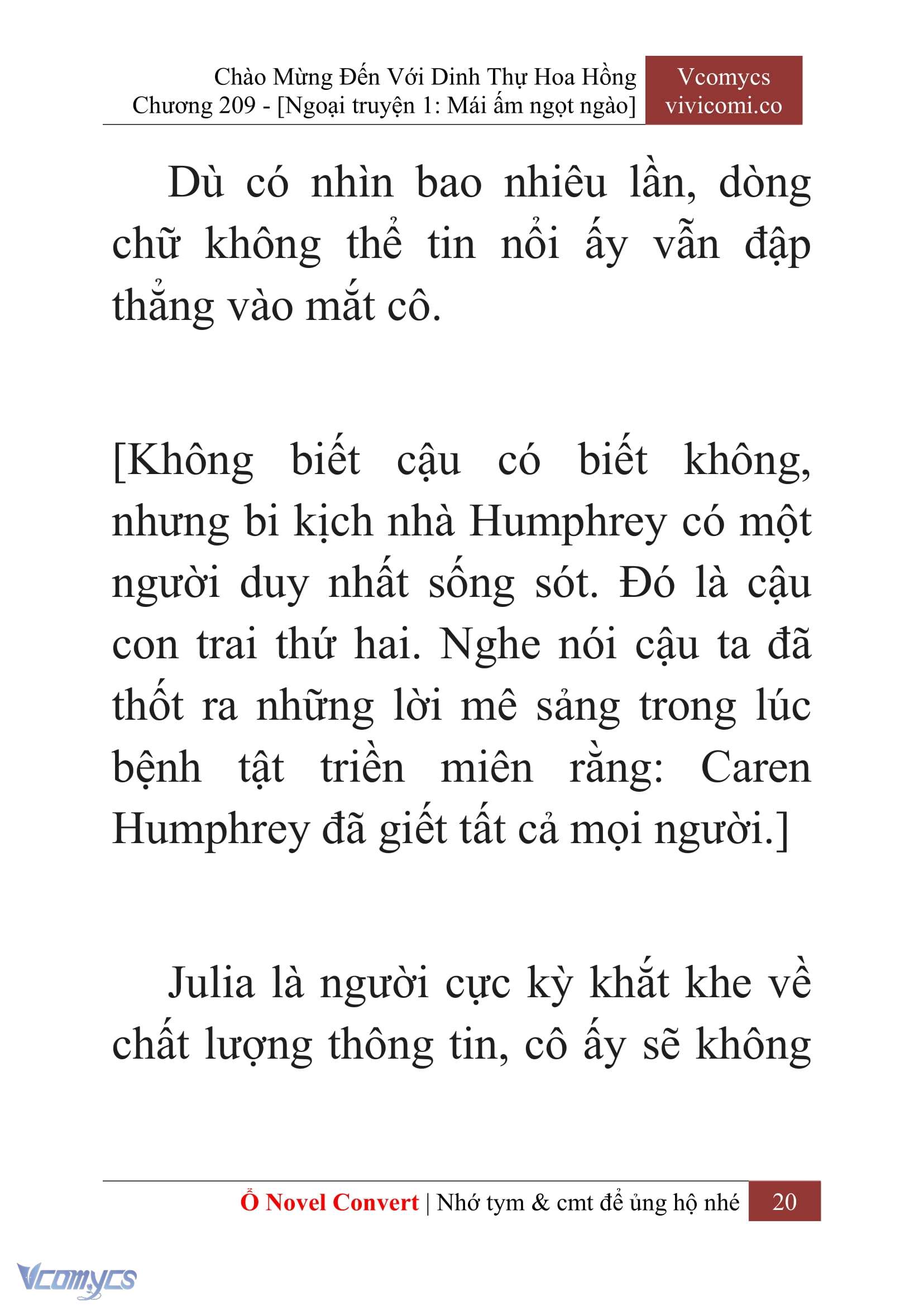 [Novel] Chào Mừng Đến Với Dinh Thự Hoa Hồng Chap 209 - Trang 2