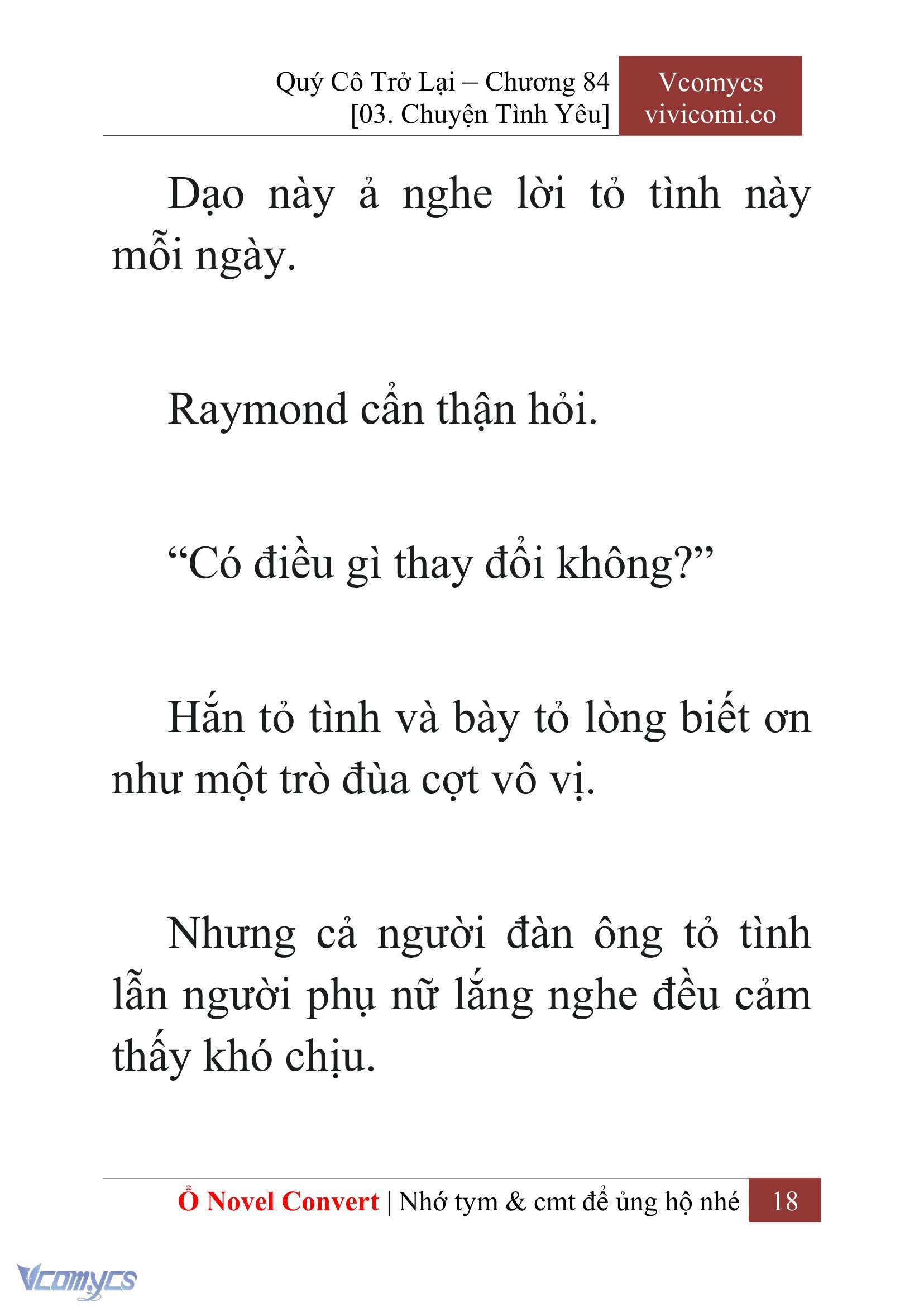 [Novel] Quý Cô Trở Lại Chap 84 - Trang 2