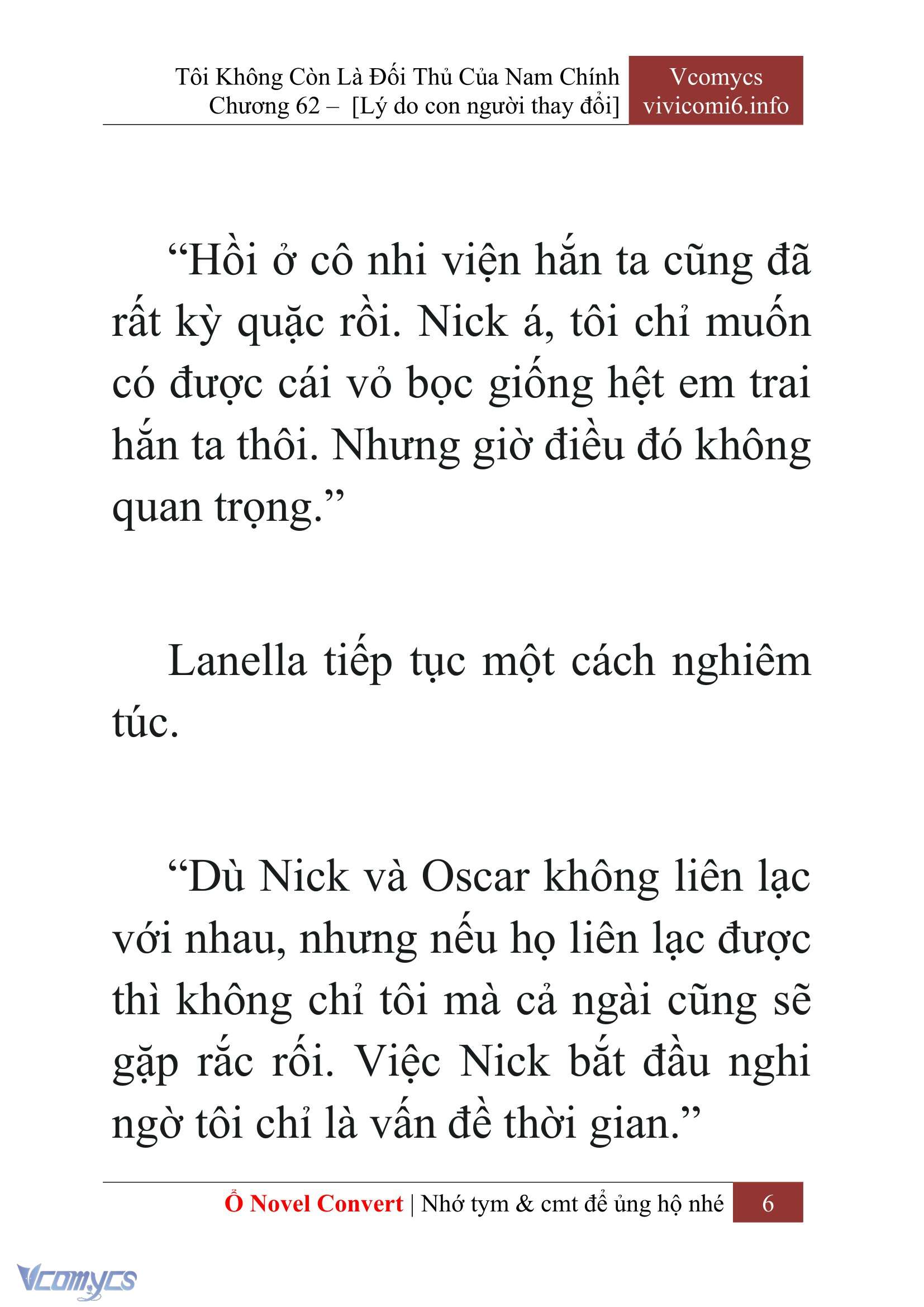 [Novel] Tôi Không Còn Là Đối Thủ Của Nam Chính Chap 62 - Trang 2