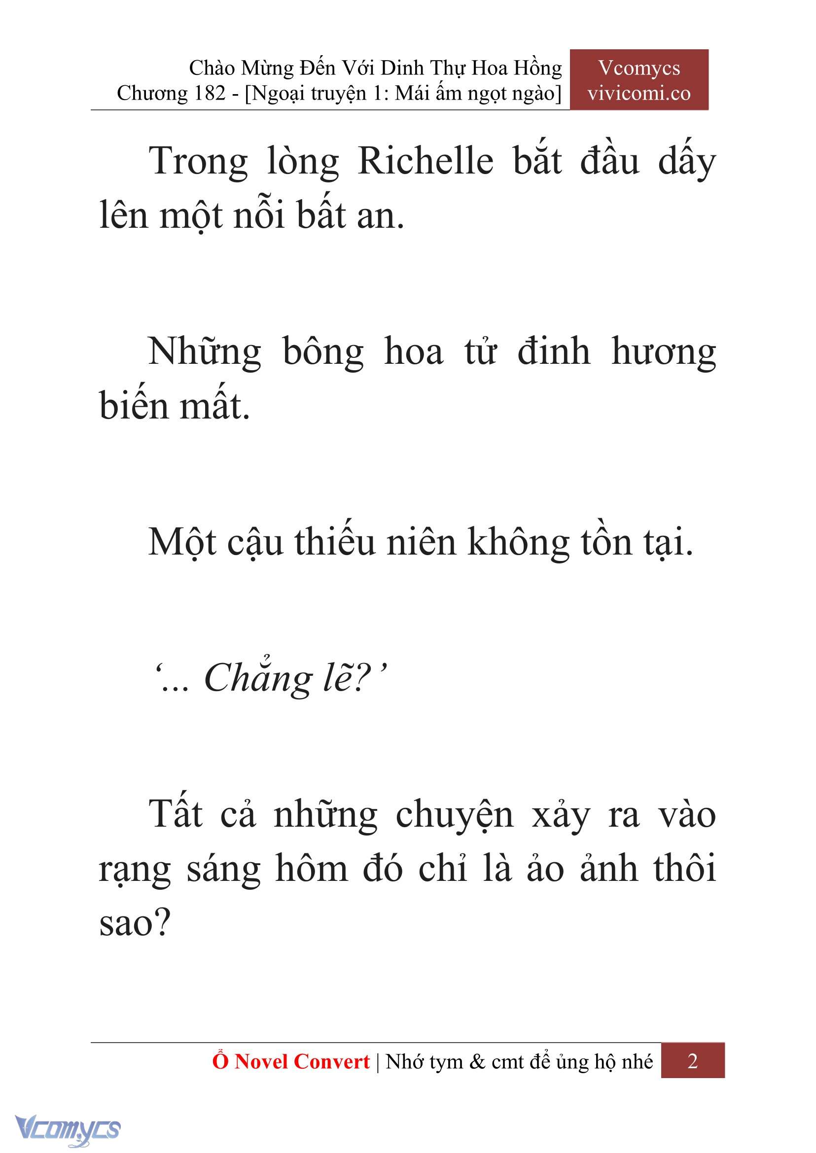 [Novel] Chào Mừng Đến Với Dinh Thự Hoa Hồng Chap 182 - Trang 2