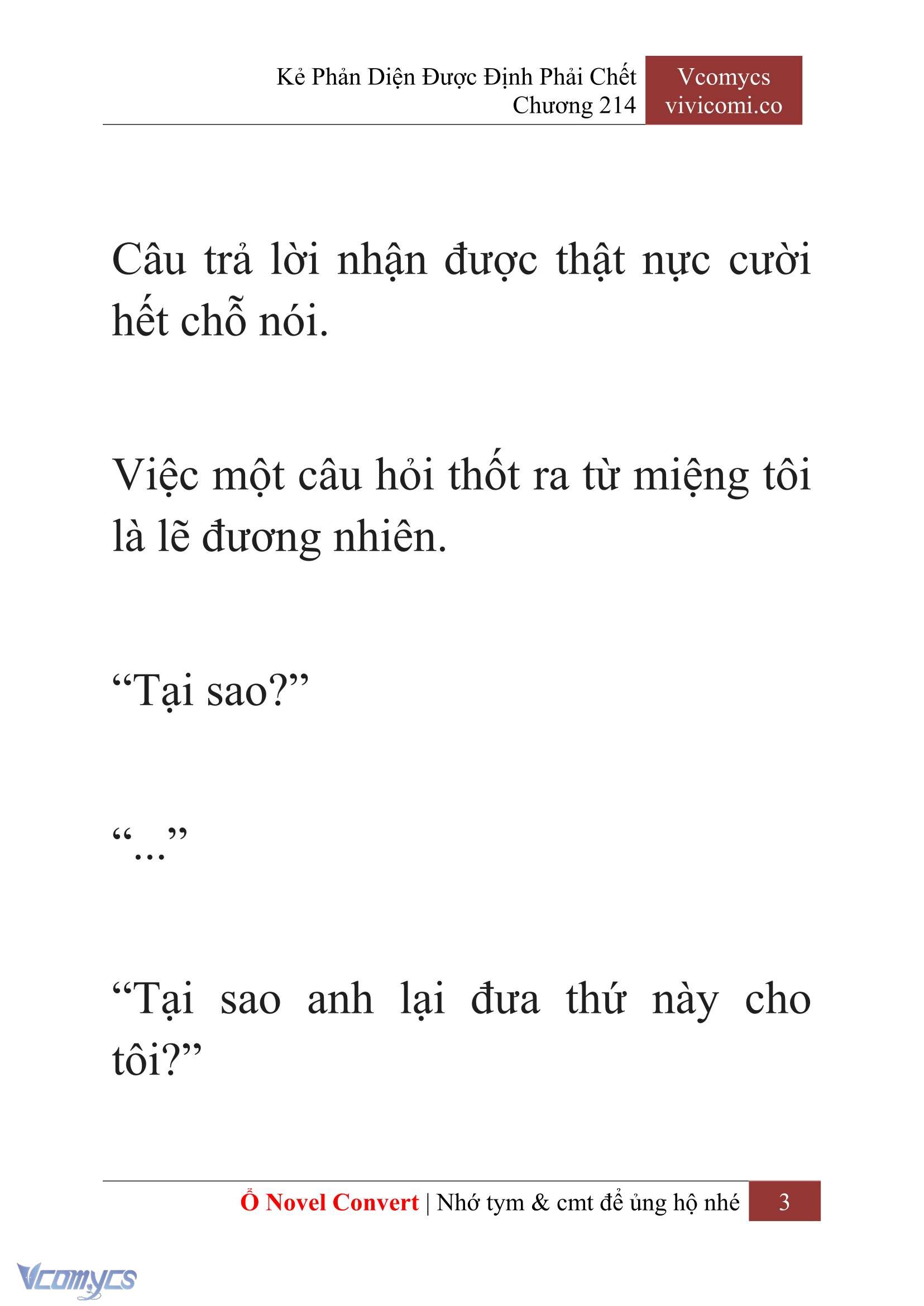 [Novel] Kẻ Phản Diện Được Định Phải Chết Chap 214 - Trang 2