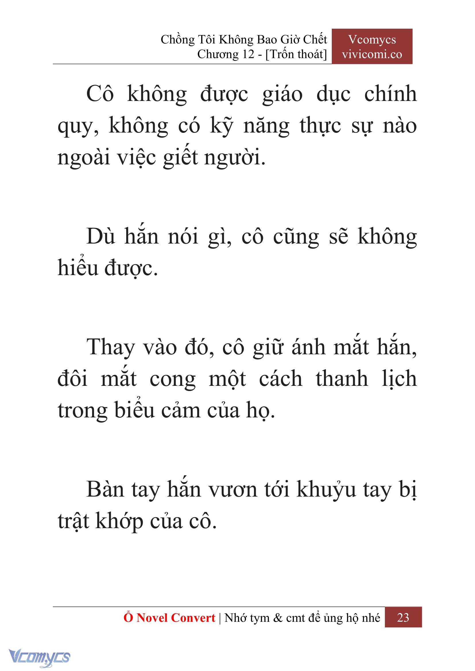 [Novel] Chồng Tôi Không Bao Giờ Chết Chap 12 - Trang 2